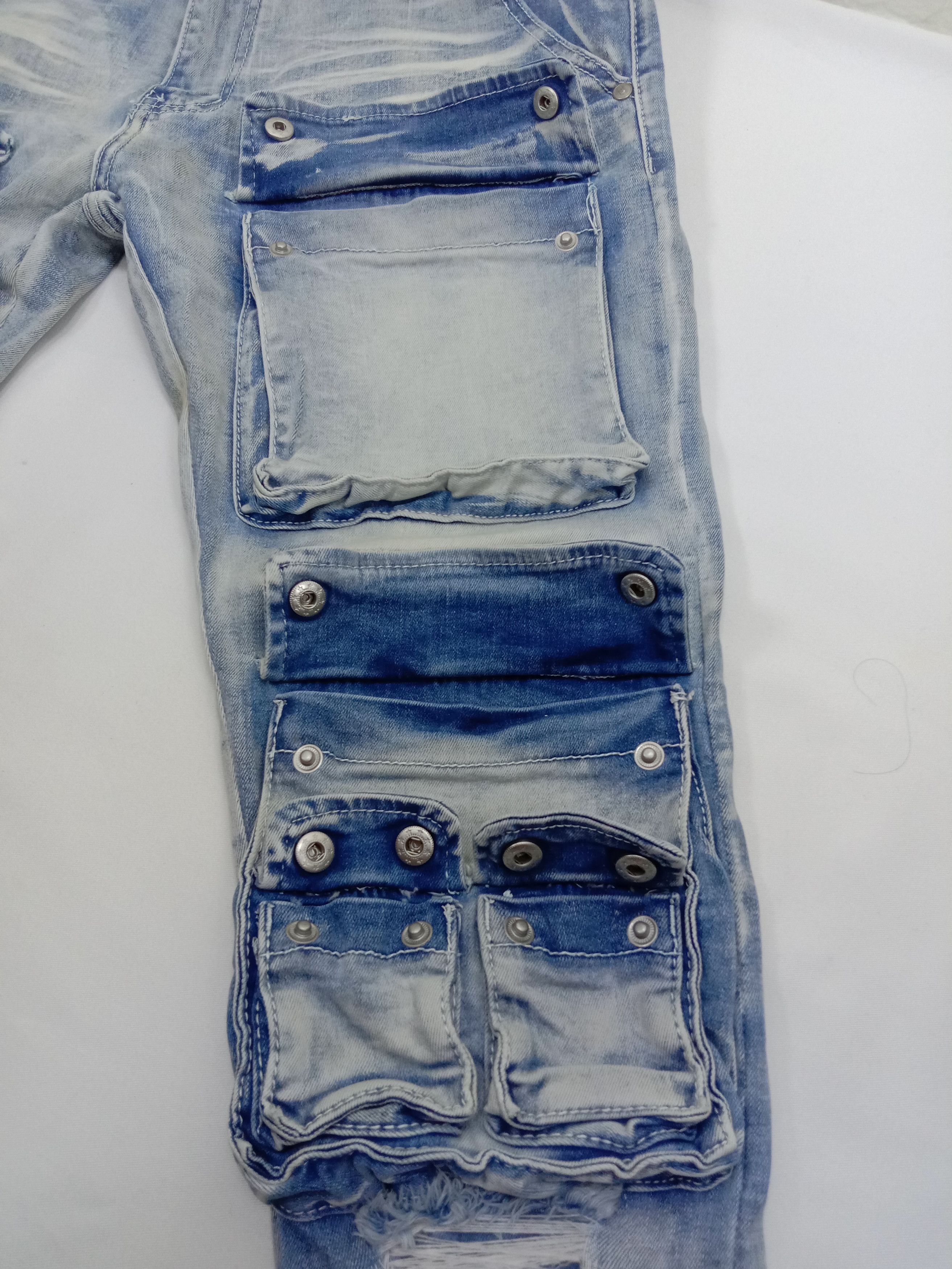 If Six Was Nine Vintage Japanese Bondage Multi Pocket Cargo Jeans Size US 34 / EU 50 - 10 Thumbnail