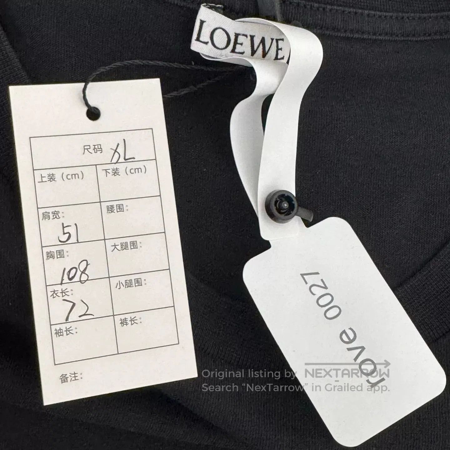 Loewe Loewe Black Embroidered Logo T-shirt XL. Size US XL / EU 56 / 4 - 3 Thumbnail