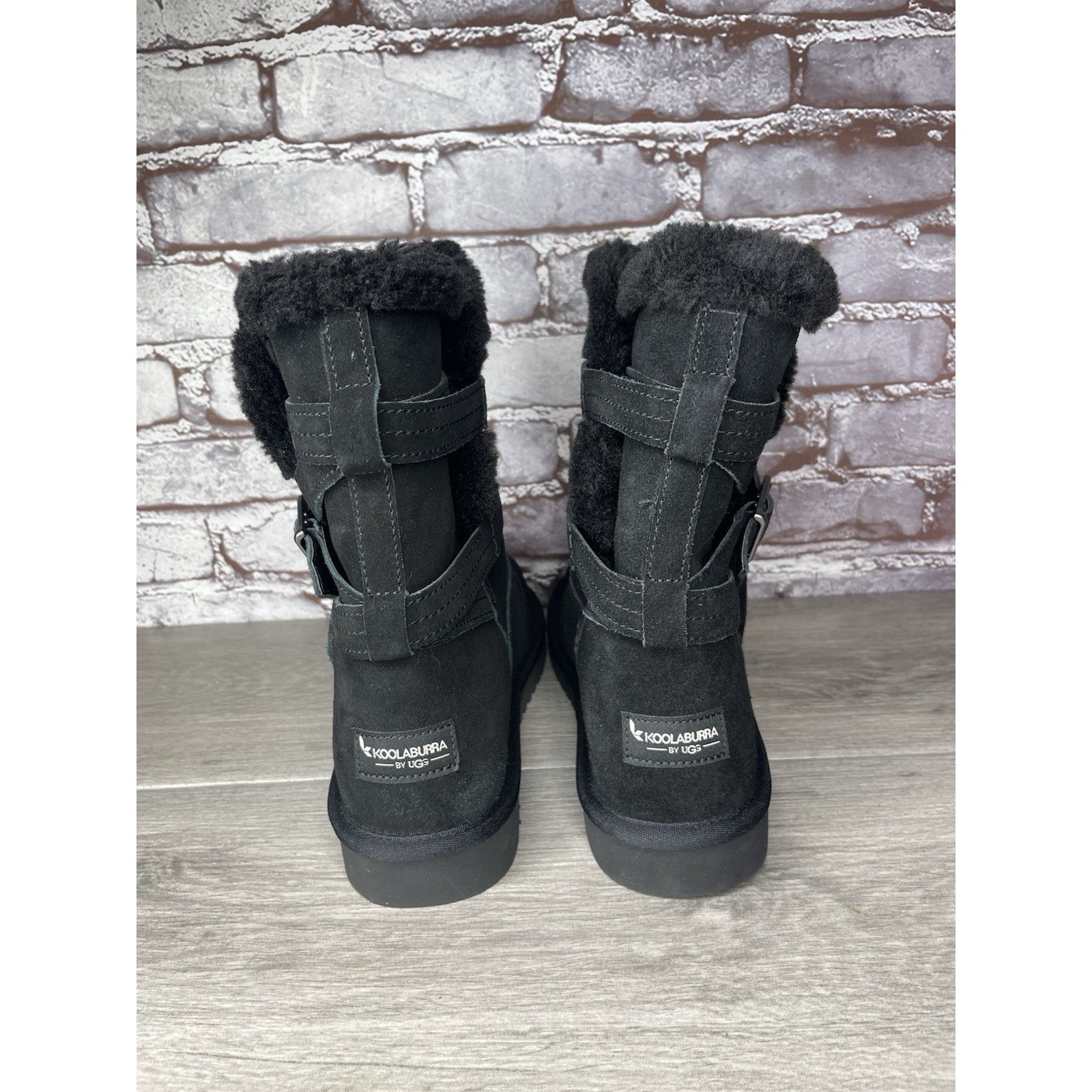 Ugg Koolaburra UGG Delene Black Suede Boots Buckle Boots Women’s Size US 10 / IT 40 - 7 Thumbnail
