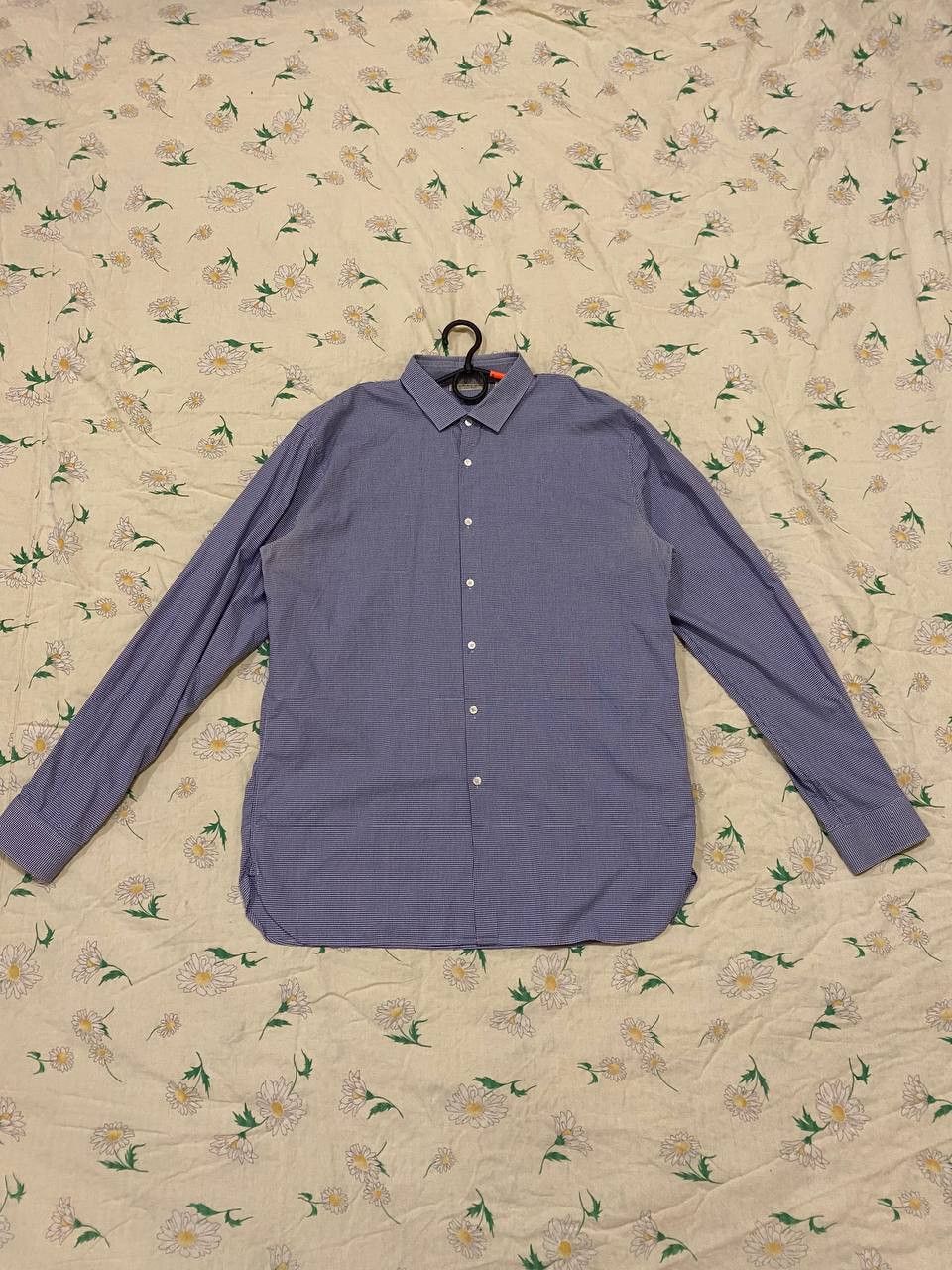 Burberry Burberry London Long Shirt Men's Medium Blue Check Plaid M Size US M / EU 48-50 / 2 - 1 Thumbnail