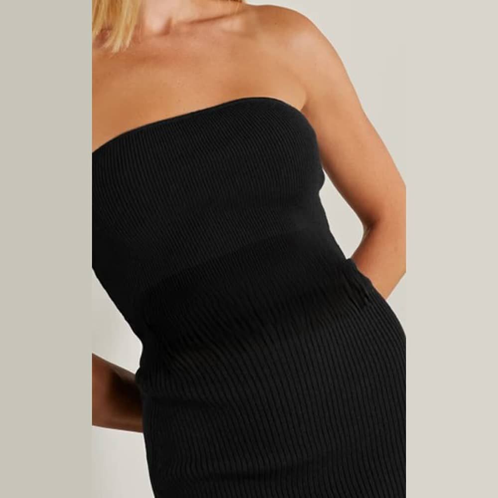 Tom Ford o1loc1c0924 ACK327 Knitted Dress in Black Size L / US 10 / IT 46 - 2 Thumbnail