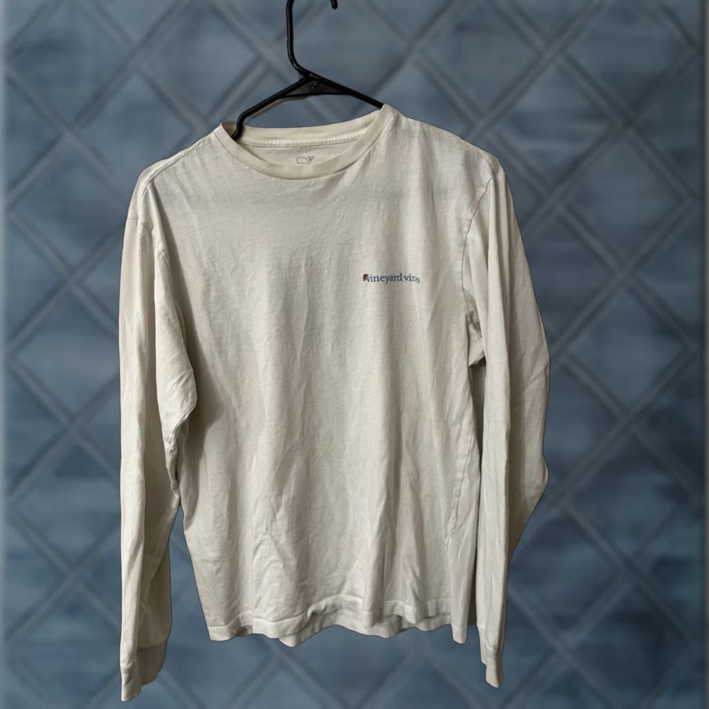 Vineyard Vines Vineyard Vines Shirt Adult XS White Logo Graphic Print Long Sleeve Crew Neck Mens Size US XS / EU 42 / 0 - 1 Thumbnail