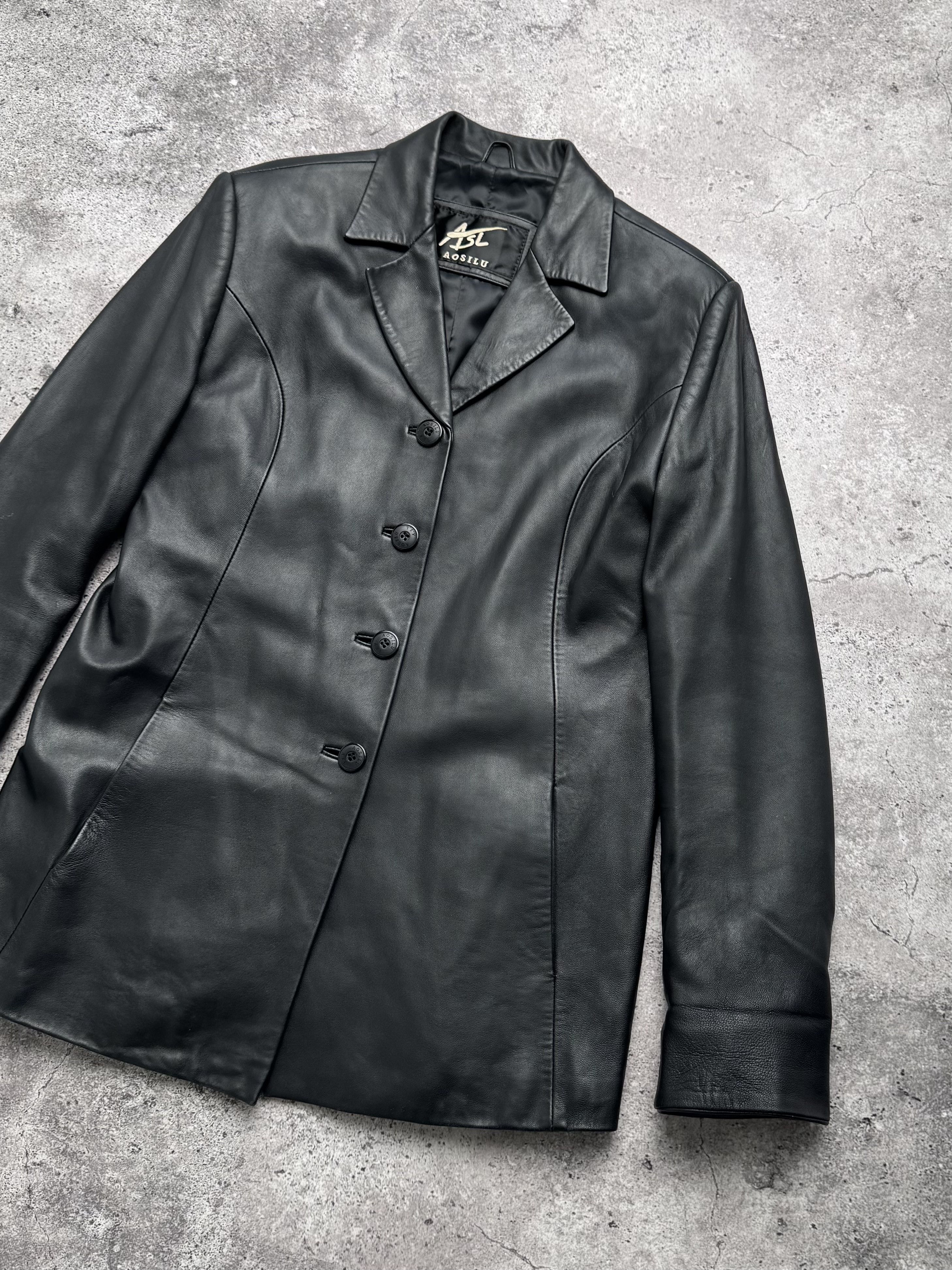 Vintage Vintage Leather Long Jacket C5(V416) Size L / US 10 / IT 46 - 3 Thumbnail