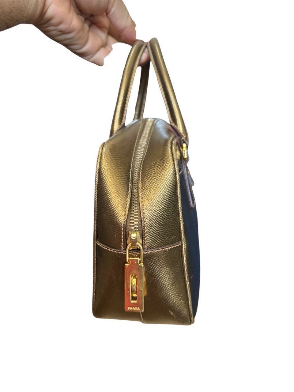 Prada Prada Bauletto Handbag Saffiano Leather Small Size ONE SIZE - 2 Thumbnail