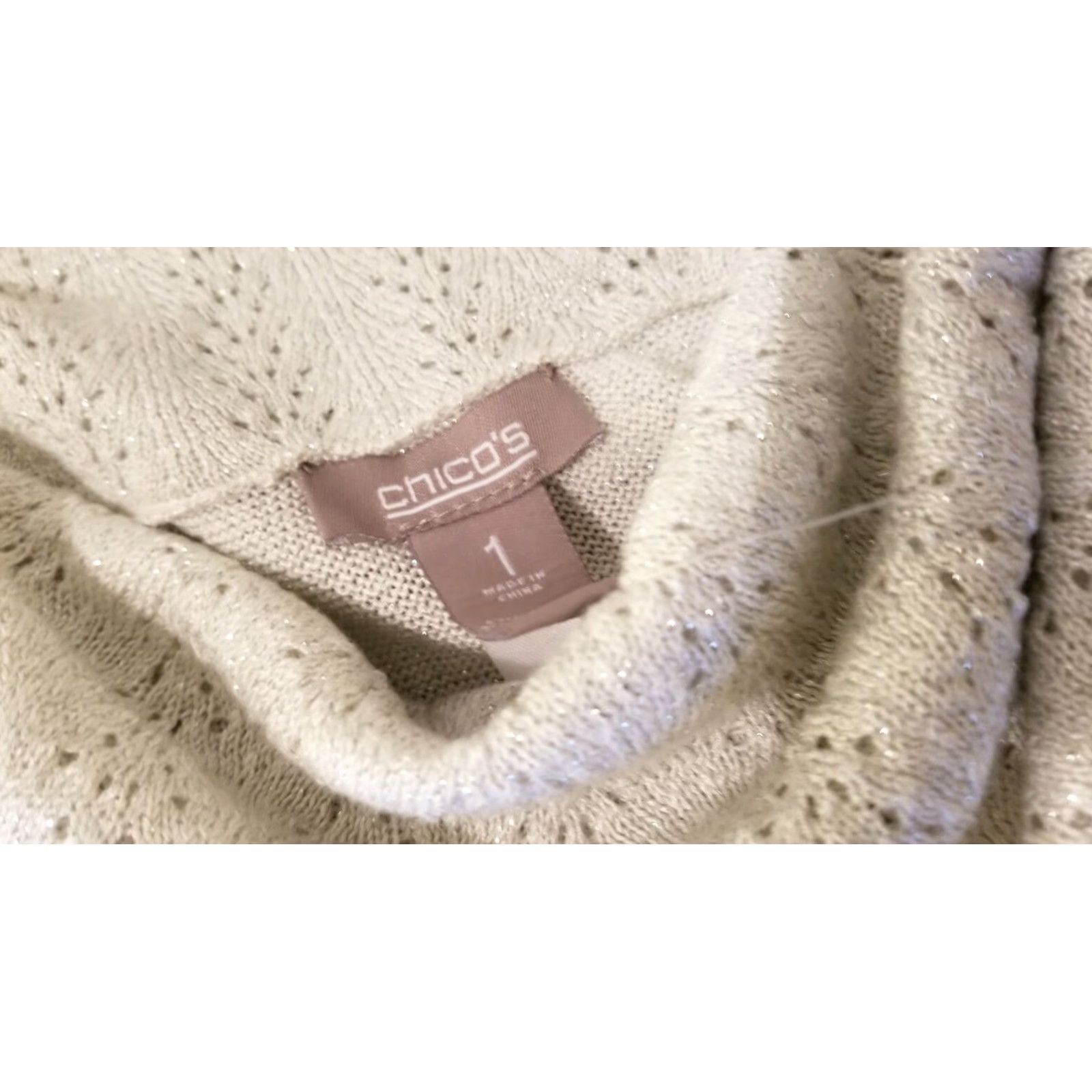 Vintage Chico's Womens Sleeveless Sweater 1 Ivory Cotton Pullover Size 1 Size XS / US 0-2 / IT 36-38 - 4 Thumbnail