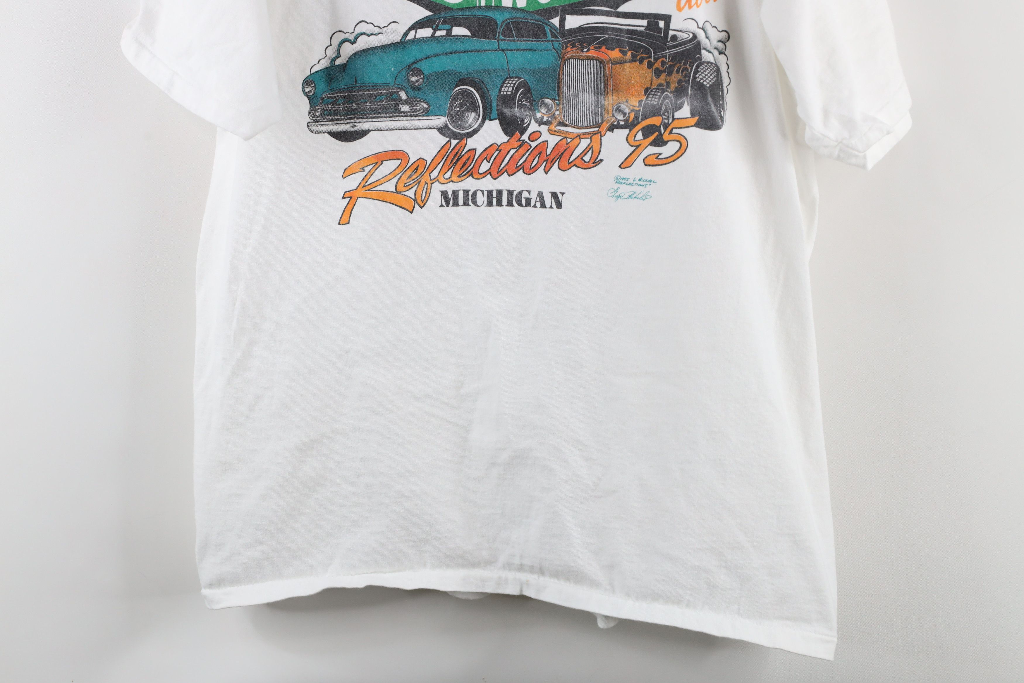 Vintage Vintage 90s Woodward Dream Cruise Car Racing T-Shirt White Size US XL / EU 56 / 4 - 3 Thumbnail