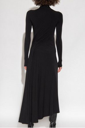 Balenciaga o1mt1gz0924 Twisted Slit Dress in Black Size S / US 4 / IT 40 - 4 Thumbnail