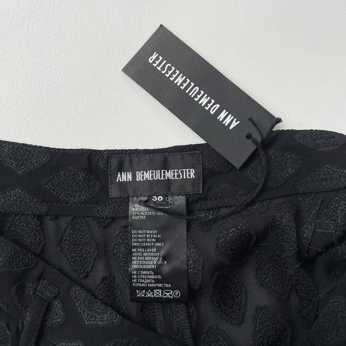 Ann Demeulemeester Medallion Jacquard Voile Trousers Size 28" / US 6 / IT 42 - 4 Thumbnail