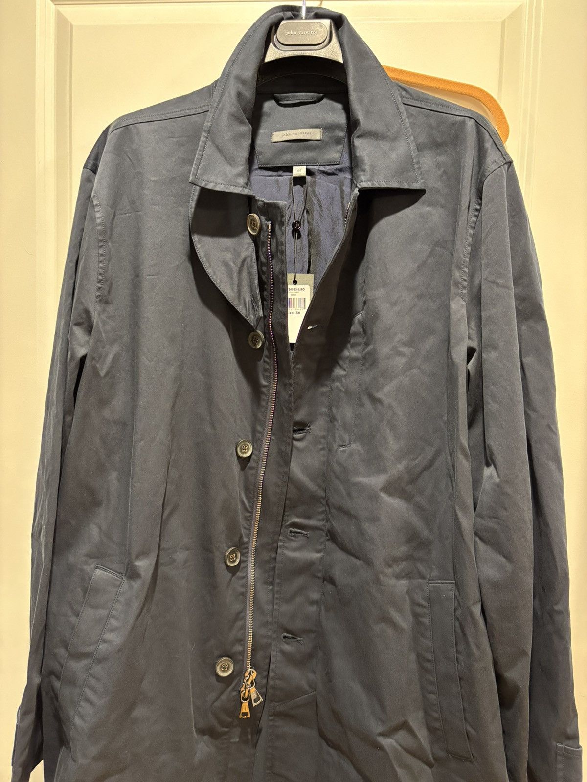 John Varvatos $1298 NWT John Varvatos Garvin Coat 48 Navy Blue Trench M Size US M / EU 48-50 / 2 - 8 Thumbnail