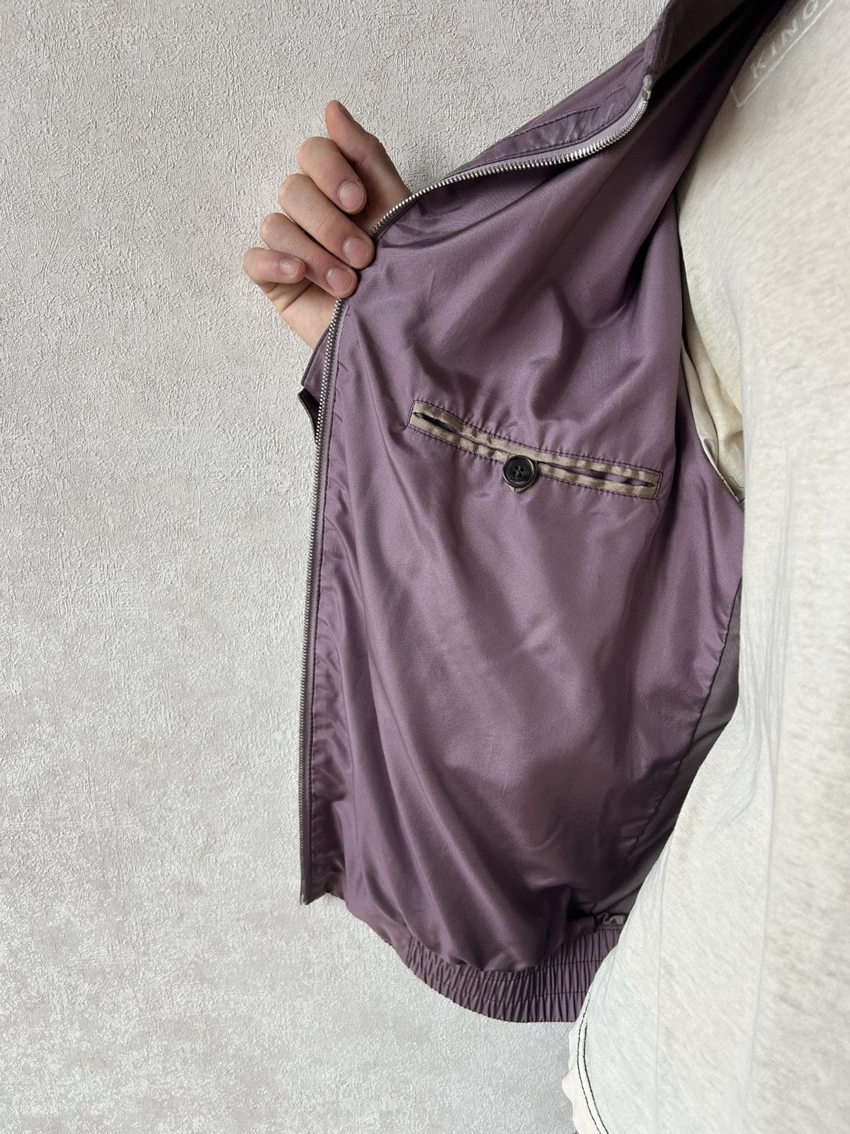 Brioni Brioni Lightweight 100% Silk Blend Zip Jacket Purple Size US XL / EU 56 / 4 - 6 Thumbnail