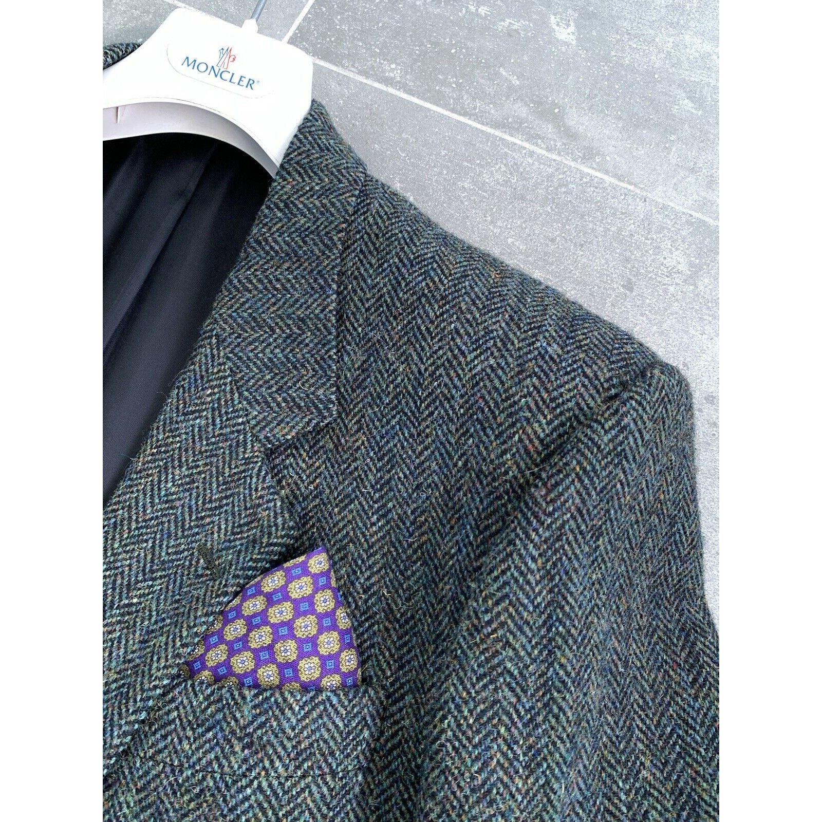 Burberry × Harris Tweed Men's BURBERRYS' HARRIS TWEED Sport Blazer Jacket Coat EU 52 Size 52R - 3 Thumbnail