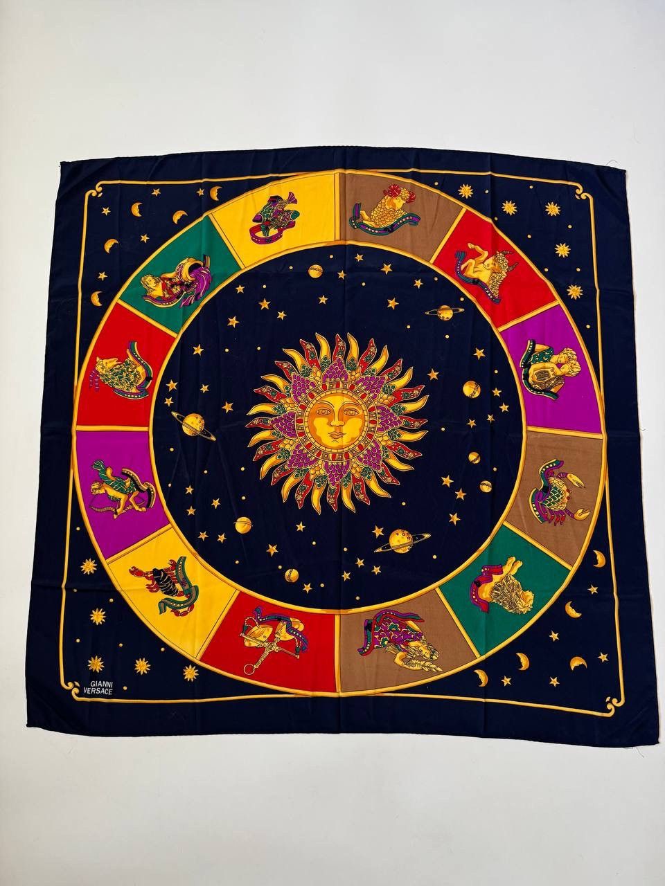 Versace Vintage Versace Gianni Silk Scarf Zodiac Authentic Size ONE SIZE - 1 Thumbnail