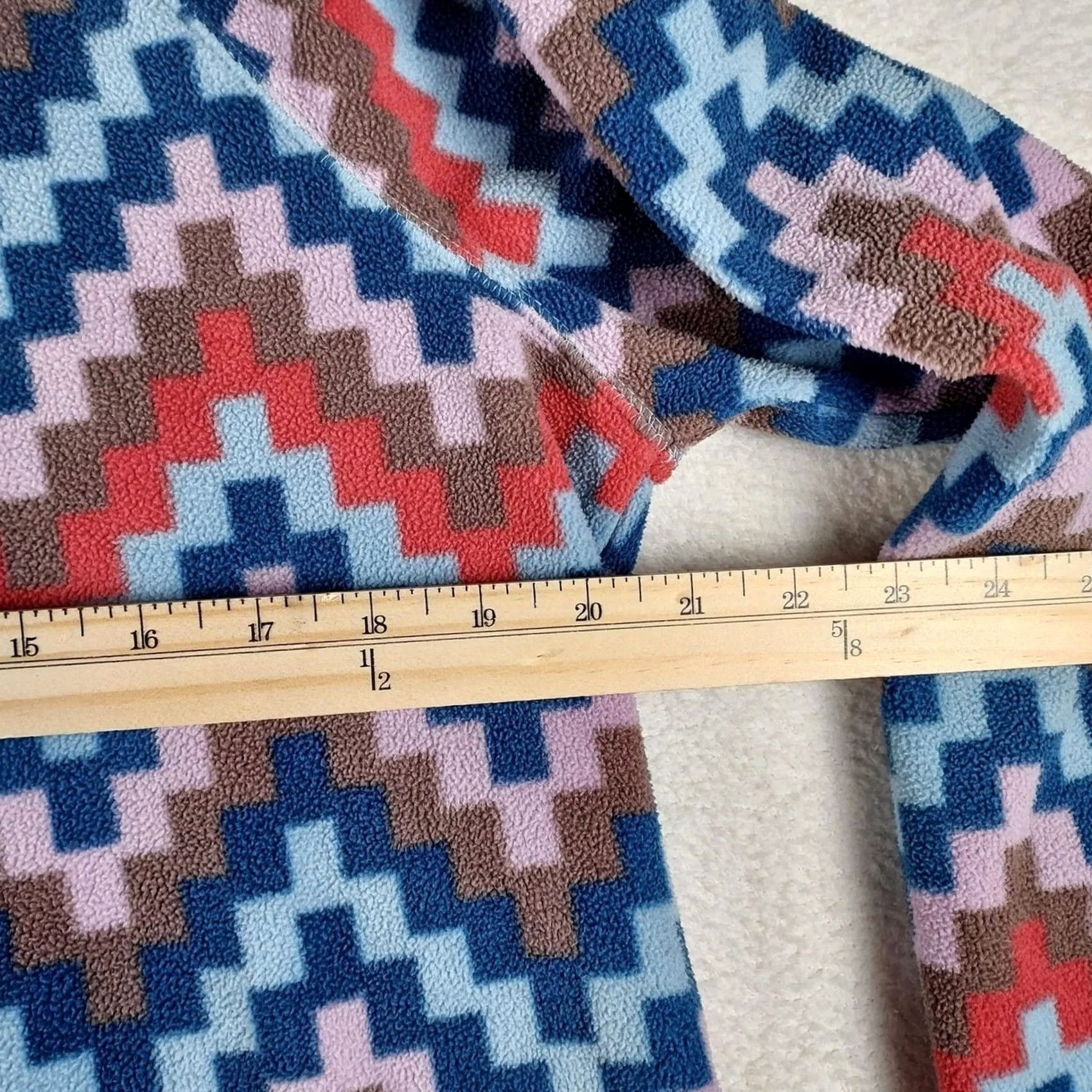 Eddie Bauer Eddie Bauer Women’s L Multicolor Fleece ¼-Zip Pullover Zigzag Print Outdoor Colorful Size L / US 10 / IT 46 - 7 Thumbnail