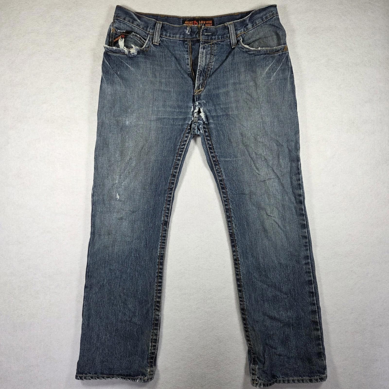Ariat Ariat FR Low Rise M4 Boot Jeans Men’s 35x32 Pockets Flawed Size US 35 - 1 Thumbnail
