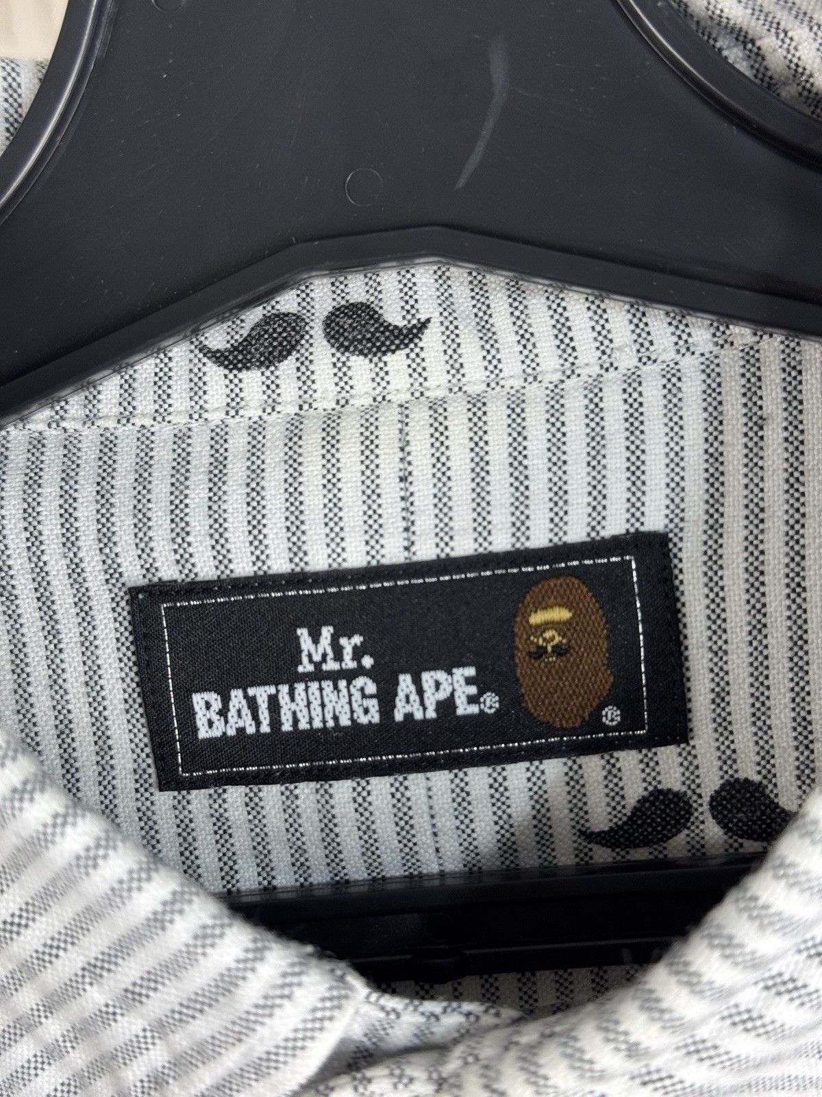 Bape Mr. Bathing Ape Cotton Check Shirt Gray Bape Made in Japan Size US L / EU 52-54 / 3 - 5 Thumbnail