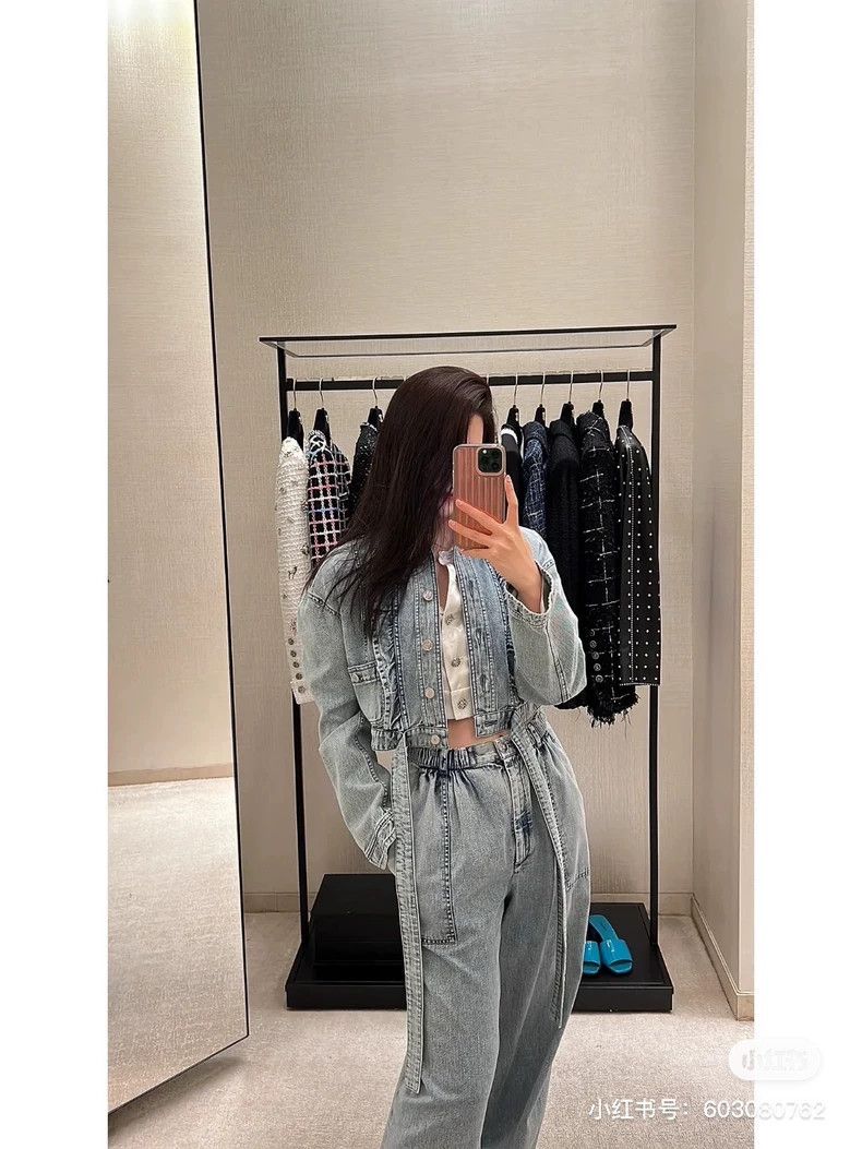 Chanel Chanel Old ruffled denim jacket Size XXS / US 00 / IT 34 - 7 Thumbnail