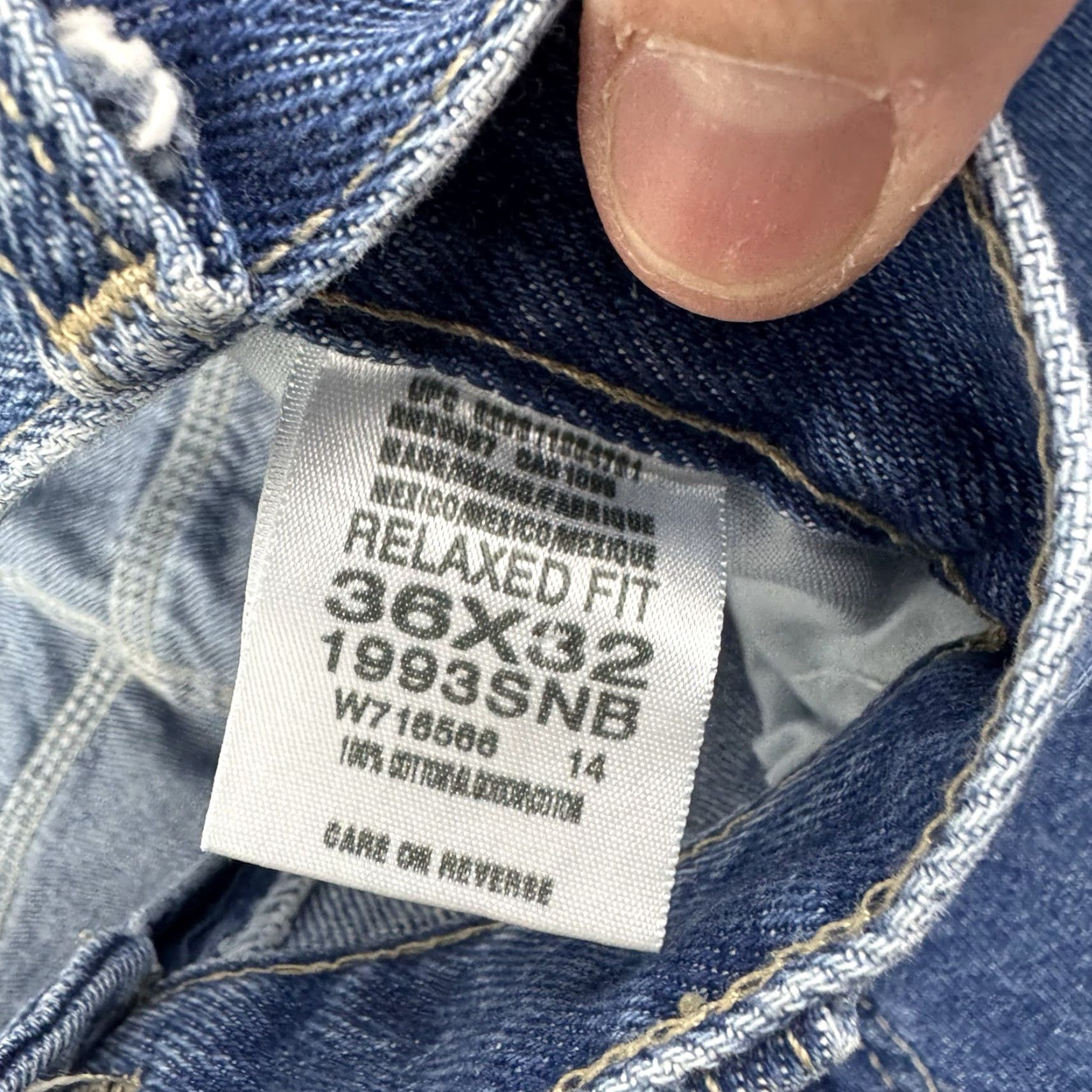 Dickies VINTAGE Dickies Jeans Carpenter Men 36x32 Baggy Relaxed Fit Hipster 90s Y2K Blue Mens Size US 36 / EU 52 - 3 Thumbnail