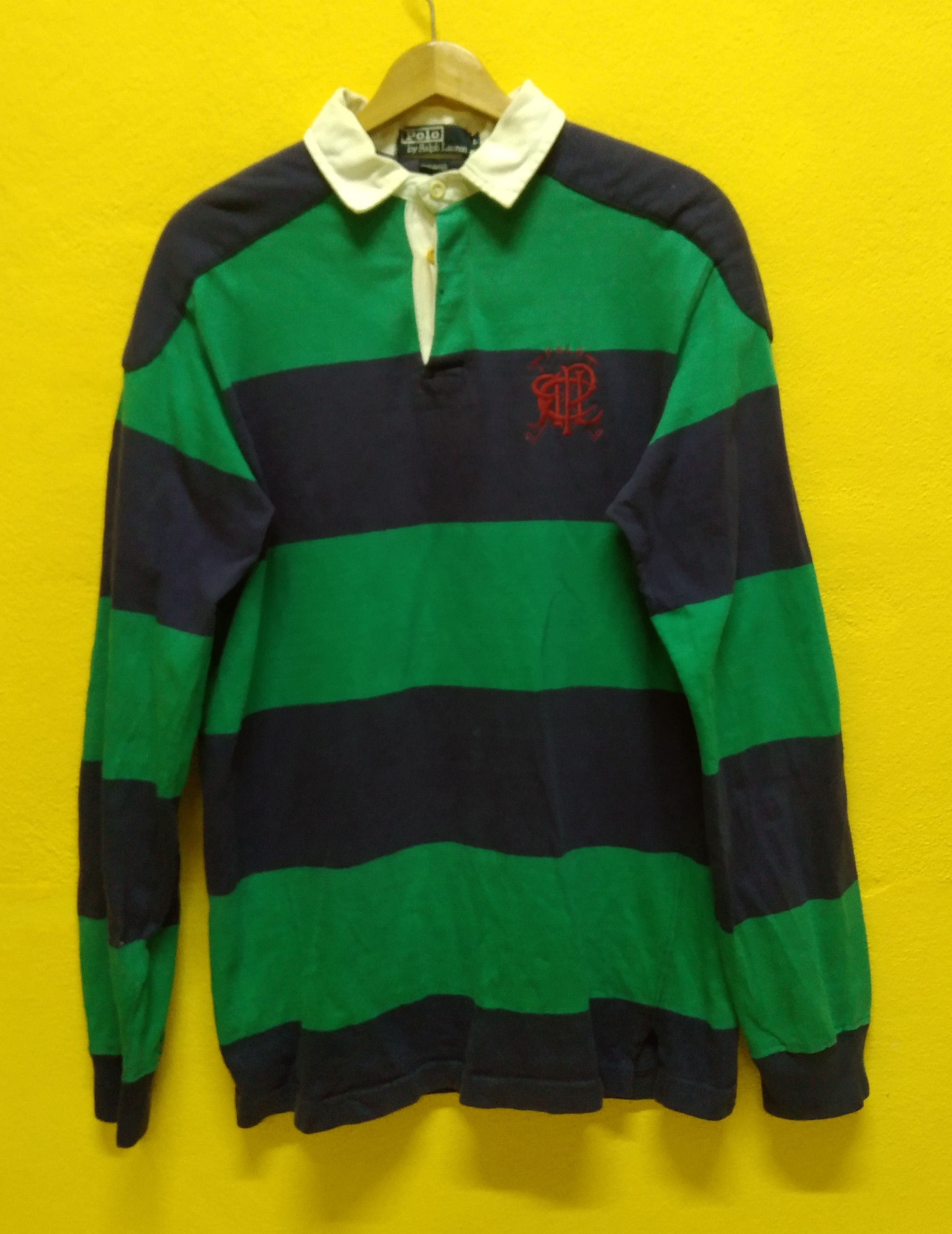 Polo Ralph Lauren × Ralph Lauren × Vintage Vintage Polo Ralph Lauren Rugby Long Sleeve Shirt Size US M / EU 48-50 / 2 - 1 Thumbnail
