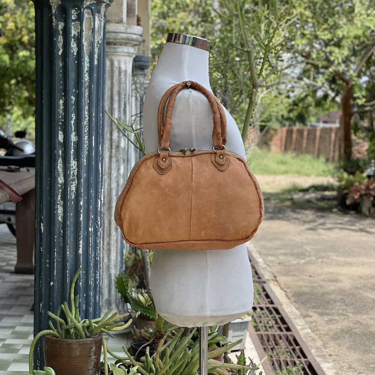 Vintage Japan Leather Mini Handbag