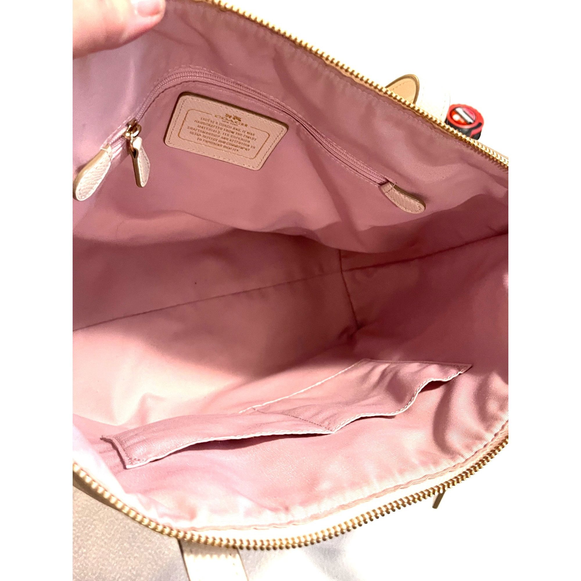 Coach Coach Beige with flowers Design Shoulder Tote Size ONE SIZE - 8 Thumbnail