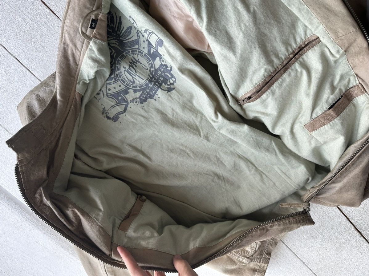 Gypsy 🚨VNTG LEATHER JACKET AVANT GARDE ASYMMETRICAL BROWN MOTO Size US M / EU 48-50 / 2 - 8 Thumbnail