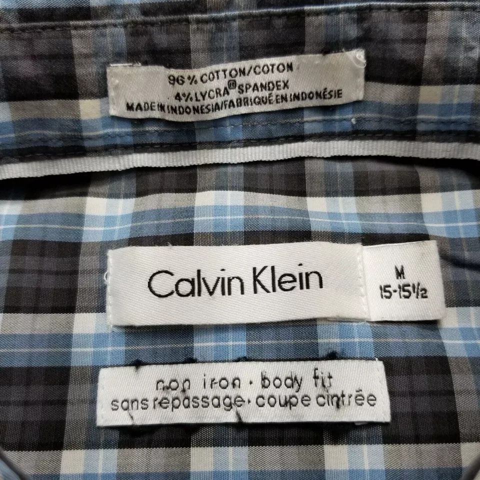 Calvin Klein Calvin Klein Shirt Mens Medium Plaid Button Down 15-15.5 Size US M / EU 48-50 / 2 - 4 Thumbnail