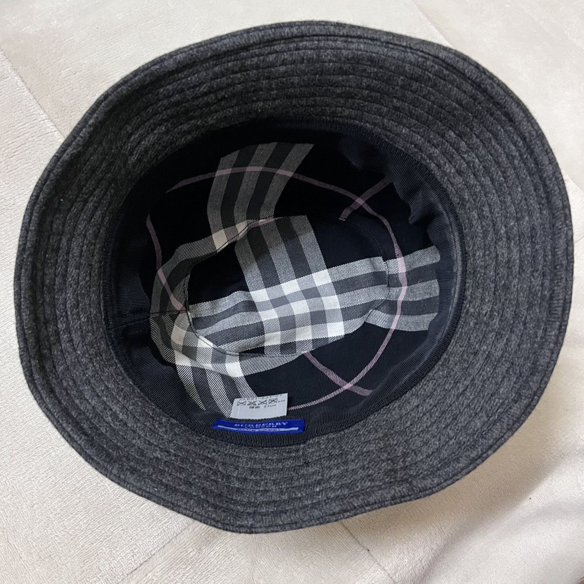 Burberry Authentic Burberry Blue Label Wool Bucket Hat Size ONE SIZE - 4 Thumbnail