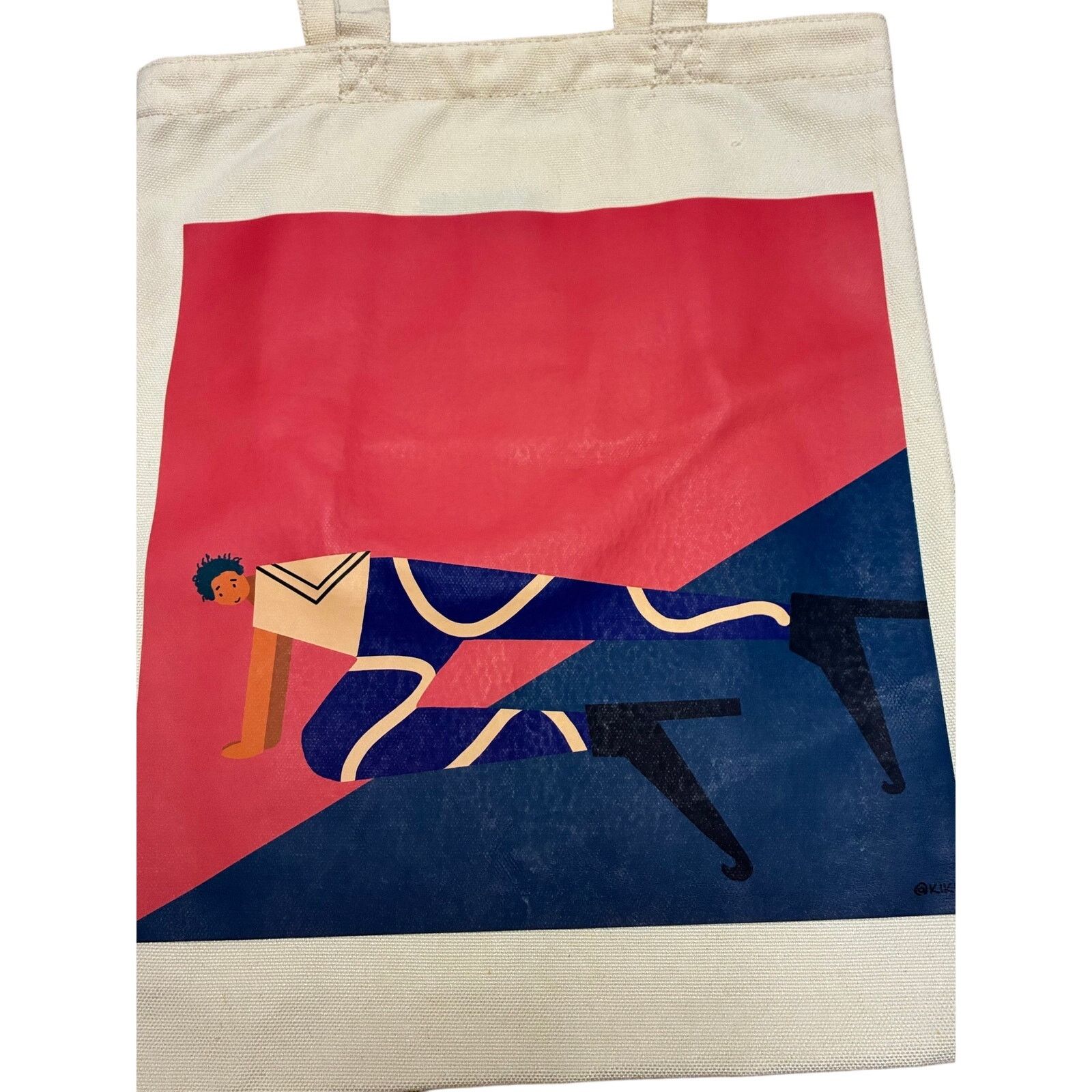 Other black tote bag featuring an artistic graphic 13” W X 17” L Size ONE SIZE - 4 Thumbnail