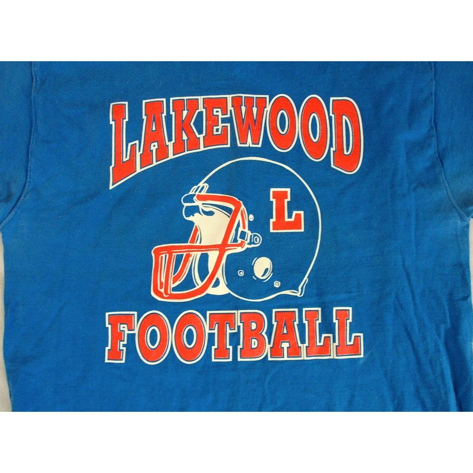 Fruit Of The Loom VINTAGE LAKEWOOD LANCERS Football T-Shirt Mens Medium Blue Cotton Fruit of the Loom Size US M / EU 48-50 / 2 - 3 Thumbnail