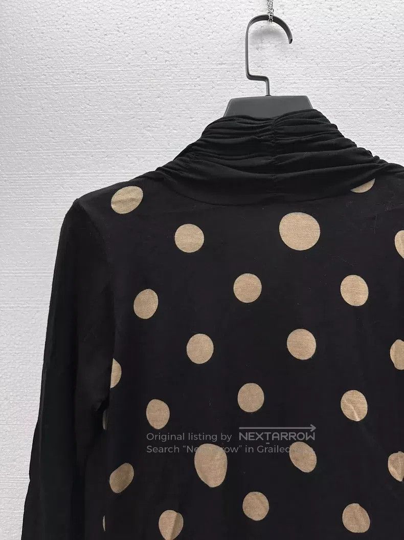 Yohji Yamamoto Yohji Yamamoto Polka Dot Cowl Neck Knit Cardigan Size M / US 6-8 / IT 42-44 - 5 Thumbnail