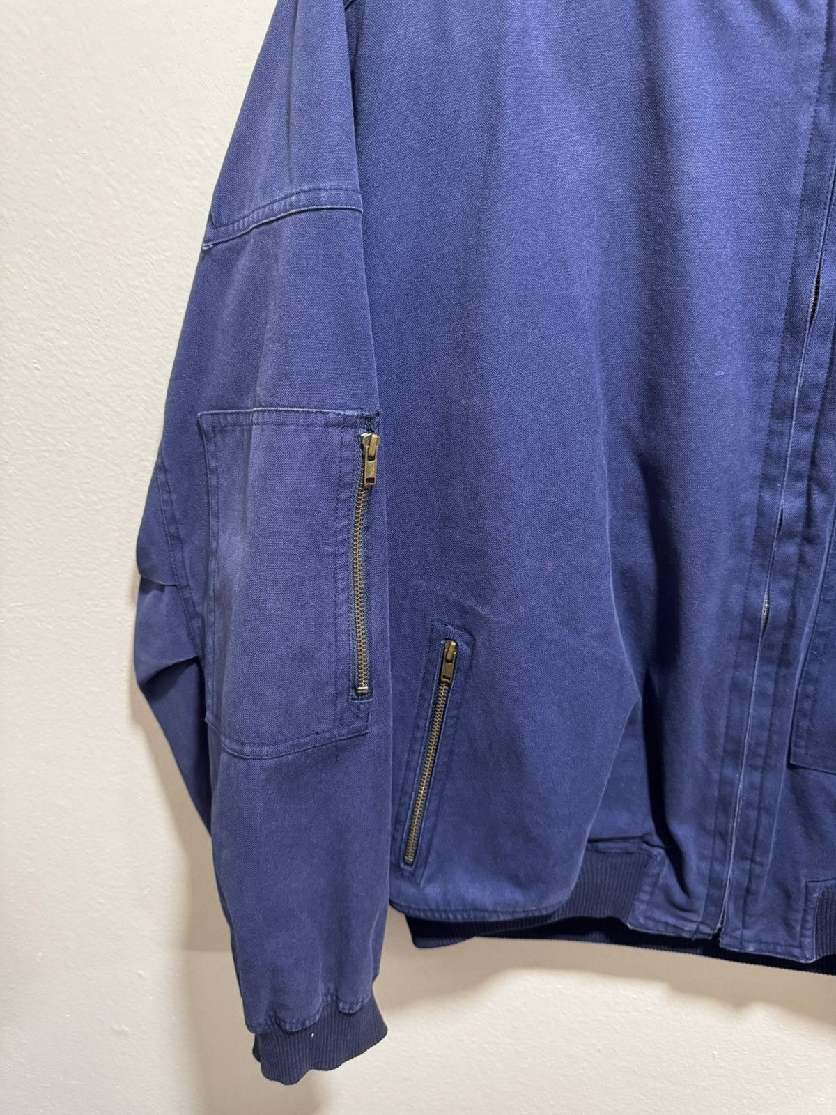 Issey Miyake 80’s Issey Miyake IS Sport Big Logo Navy Zip Up Bomber Size US L / EU 52-54 / 3 - 3 Thumbnail