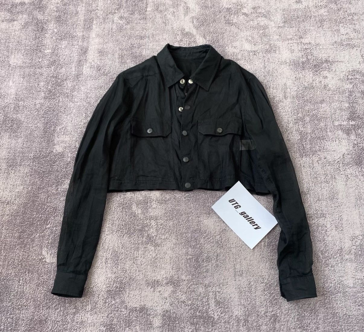 Rick Owens Rick Owens Main Line Cropped Cut-Out Jacket Size XS / US 0-2 / IT 36-38 - 1 Thumbnail