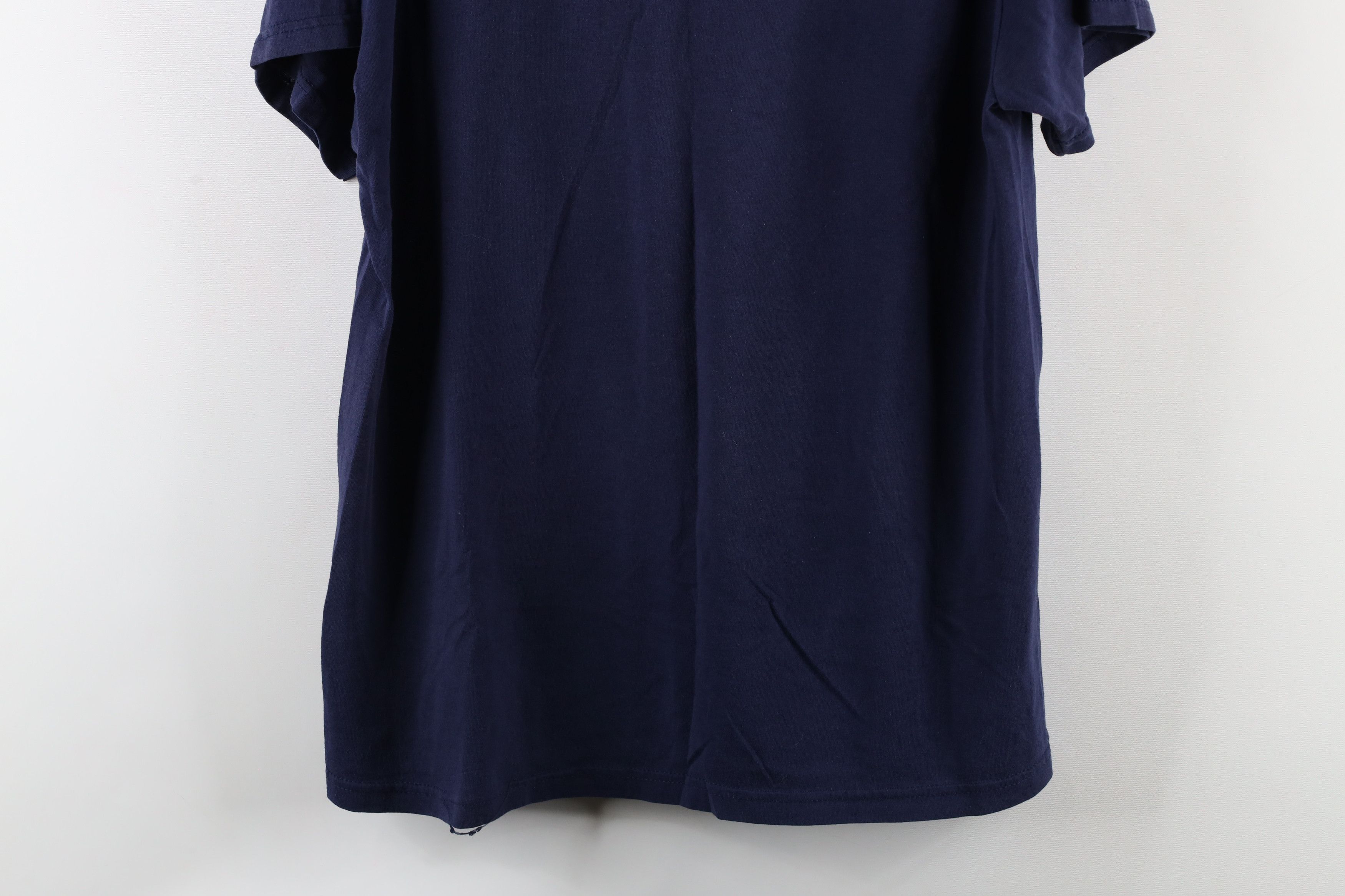 Vintage Vintage 90s Streetwear Blank Pocket T-Shirt Navy Blue Size US L / EU 52-54 / 3 - 11 Thumbnail