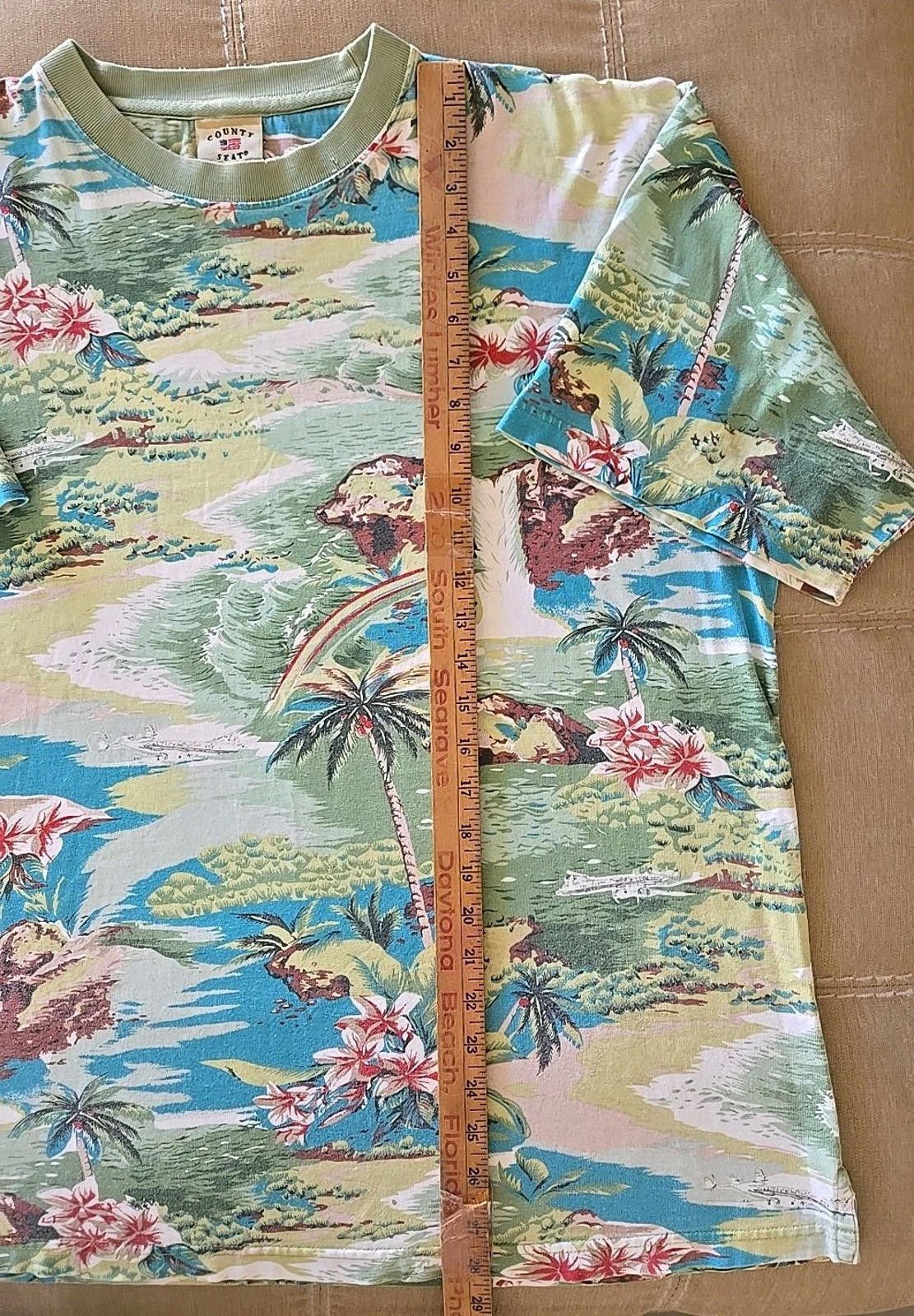 Other Vintage Shirt County Seat Aloha Hawaiian Style Tee Rare Find Size US L / EU 52-54 / 3 - 5 Thumbnail