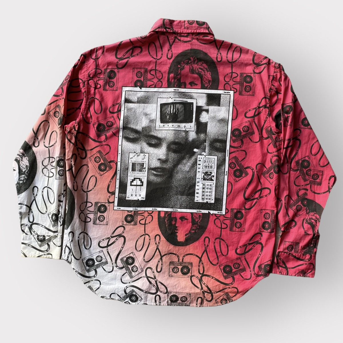 Cav Empt Cav Empt Pink Dye Cassette Tape Oversize Shirt Size US M / EU 48-50 / 2 - 3 Thumbnail