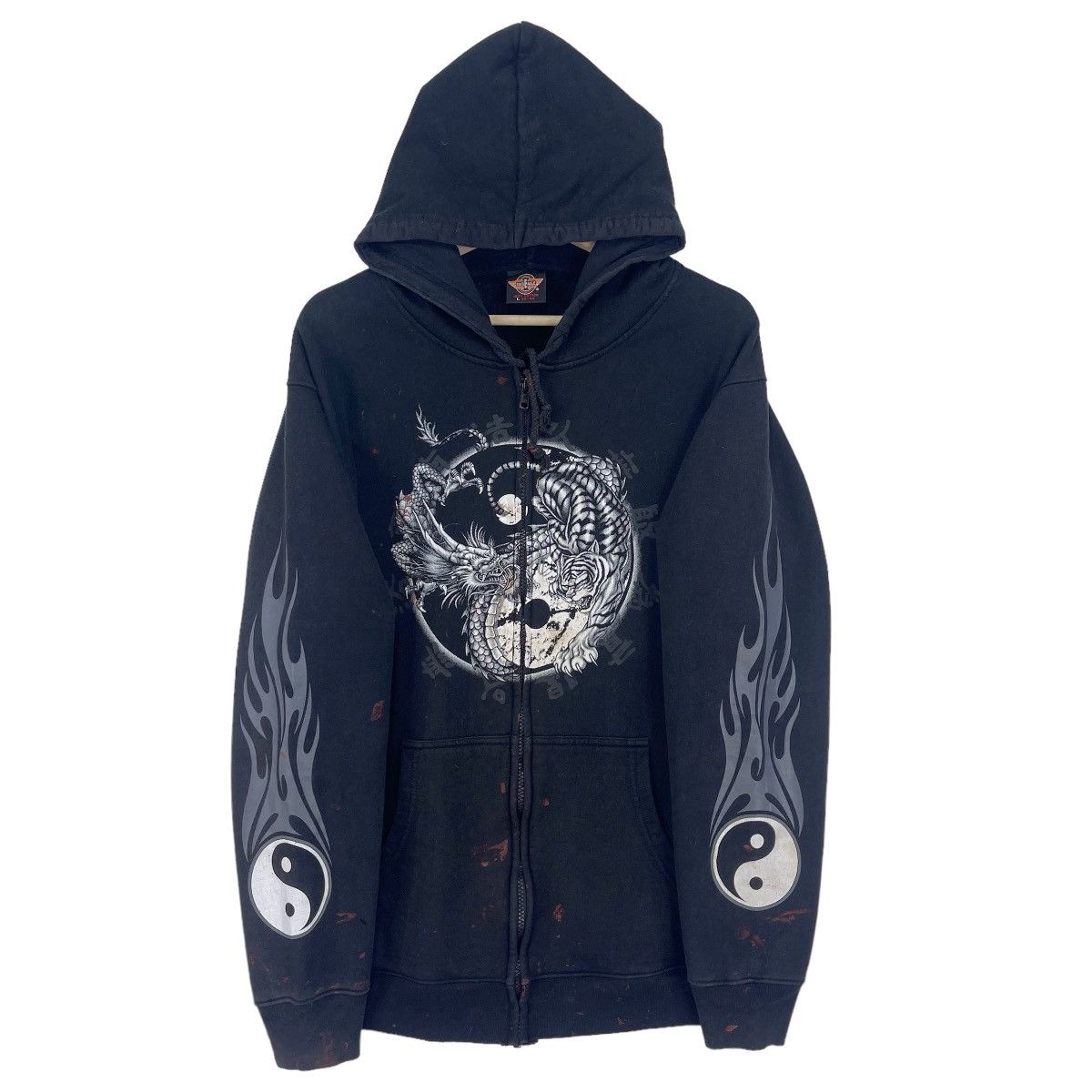 Japanese Brand × Vintage Haraju Dragon Tigers Zip Up Hoodie Sweatshirt Size US M / EU 48-50 / 2 - 2 Thumbnail