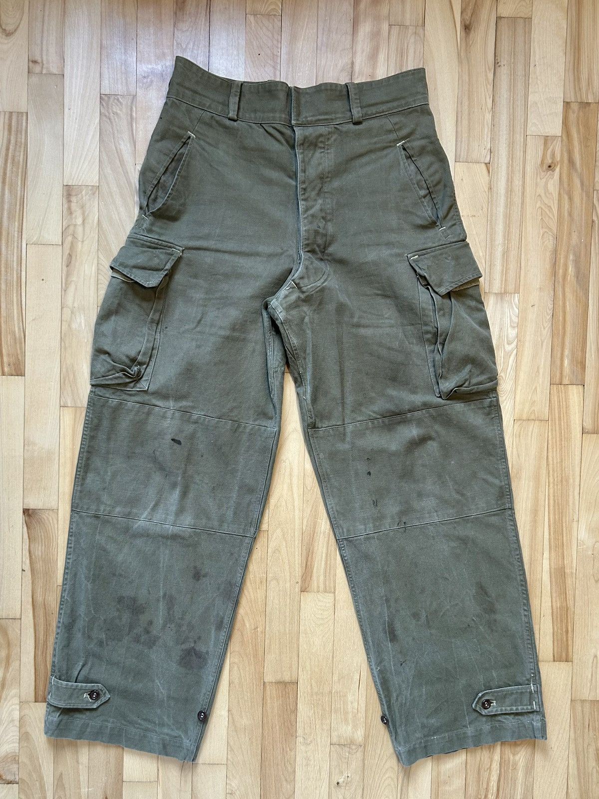 Other Vintage 50s French Army M47 Heavy HBT Cargos Size US 34 / EU 50 - 1 Thumbnail