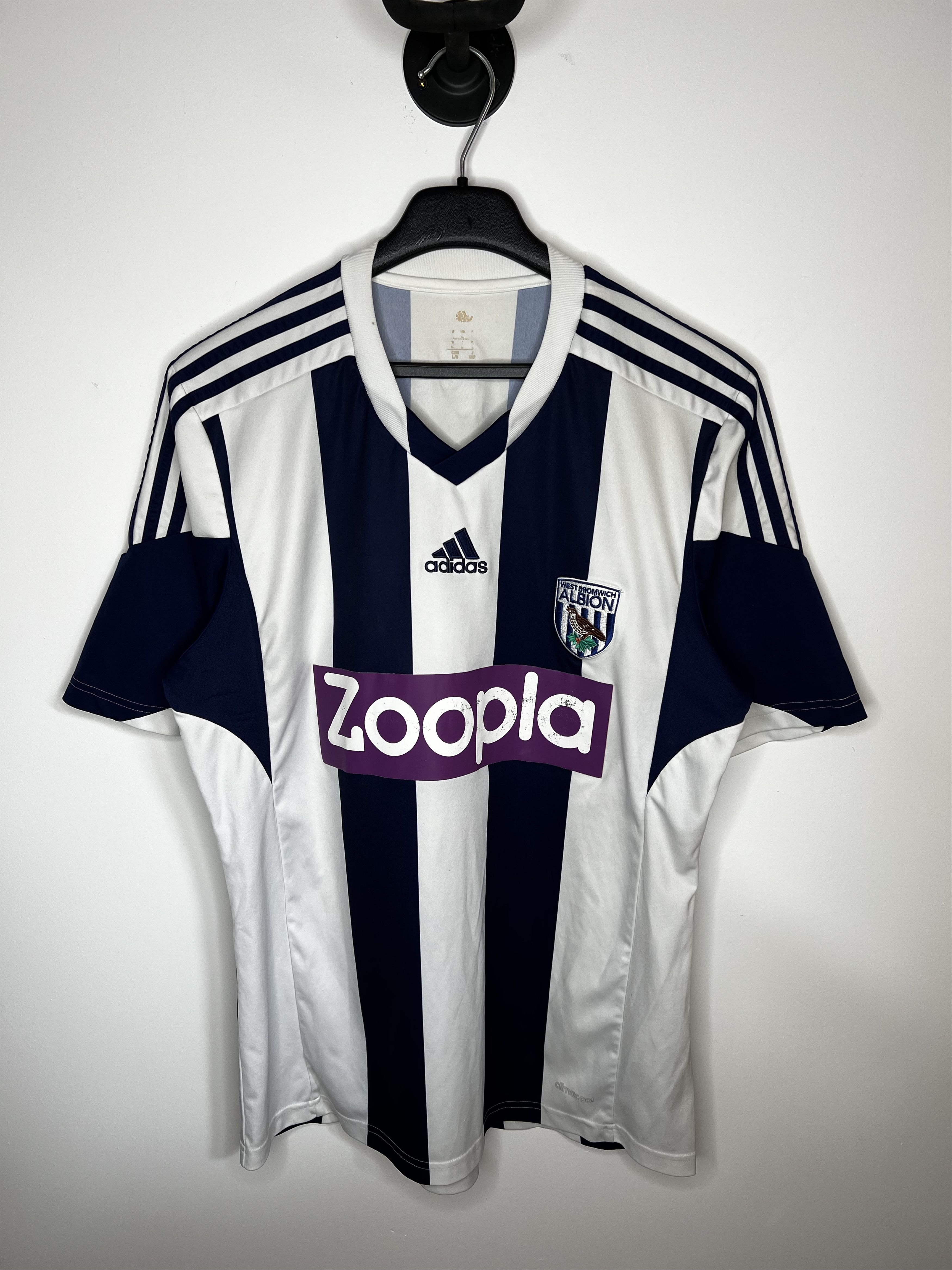 Adidas WEST BROMWICH ALBION 2014 HOME FOOTBALL SHIRT SOCCER JERSEY Size US L / EU 52-54 / 3 - 2 Thumbnail