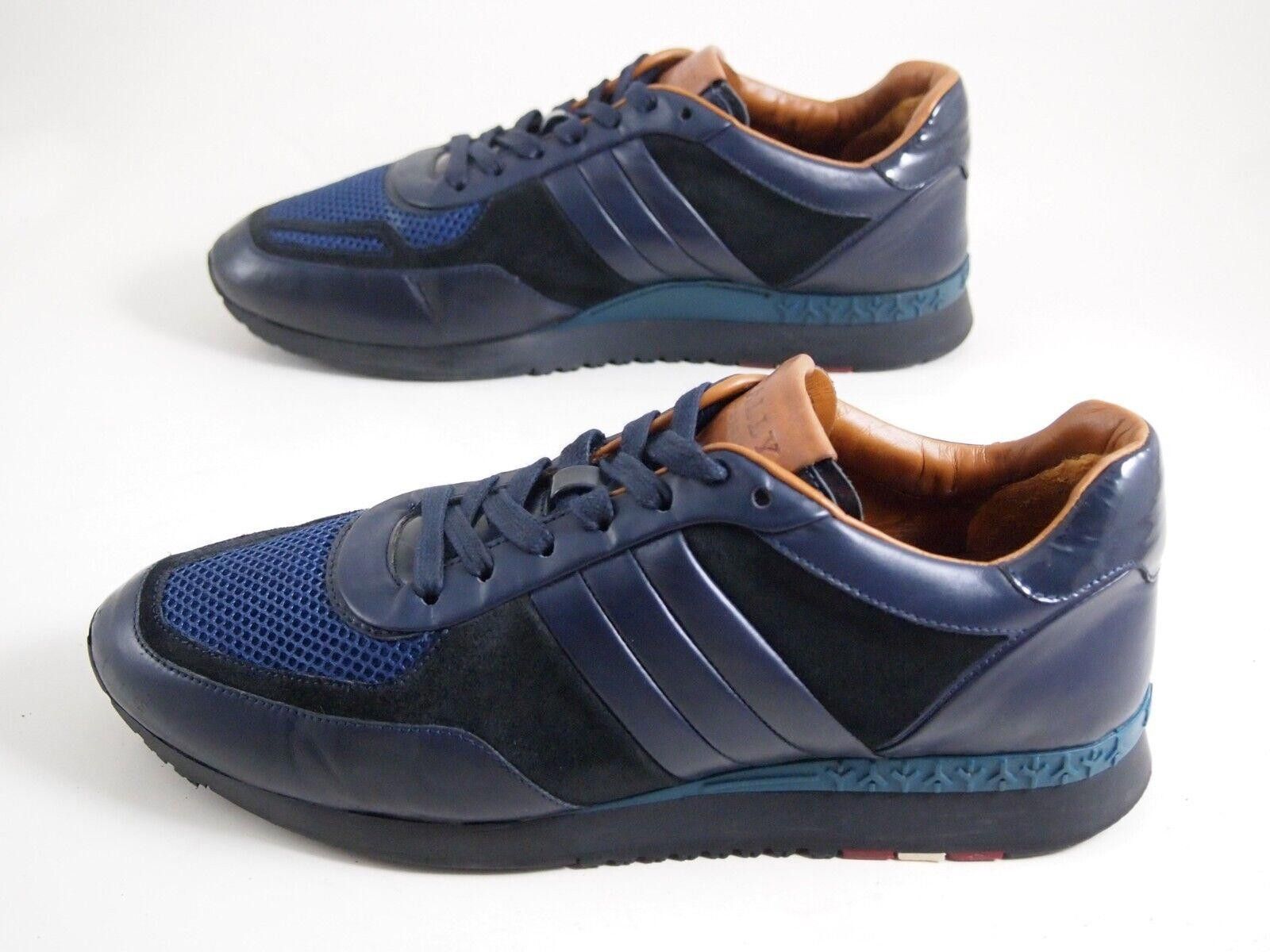 Bally Bally Sneakers Blue Leather Mesh Black Suede EU 41 US 8 Size US 8 / EU 41 - 2 Thumbnail