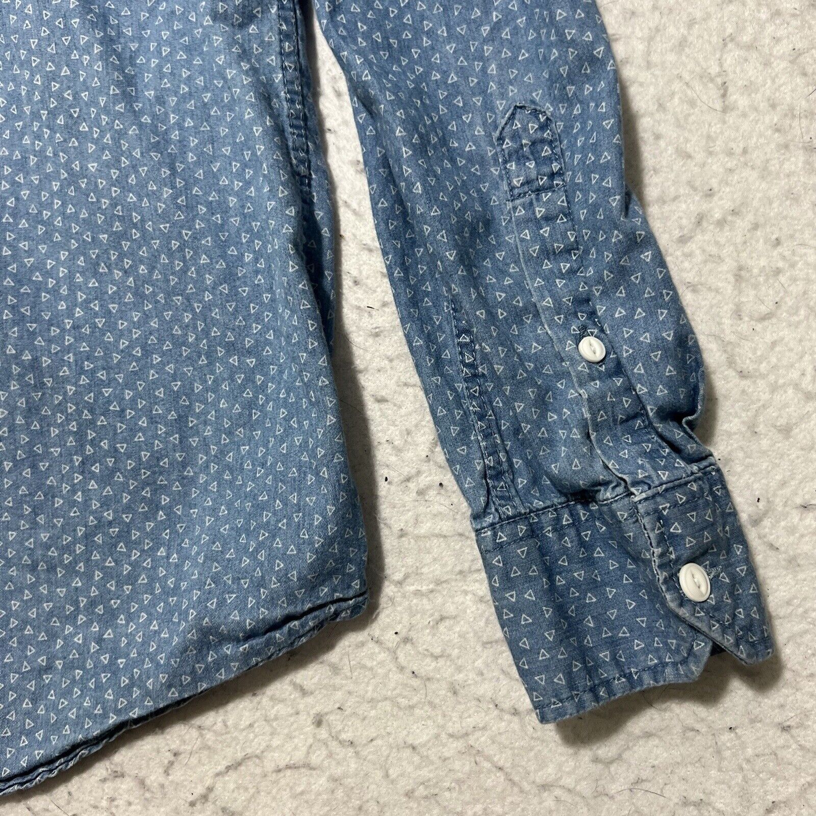 Cotton On Cotton On Medium Button Down Triangle Pattern Dress Shirt Size US M / EU 48-50 / 2 - 6 Thumbnail
