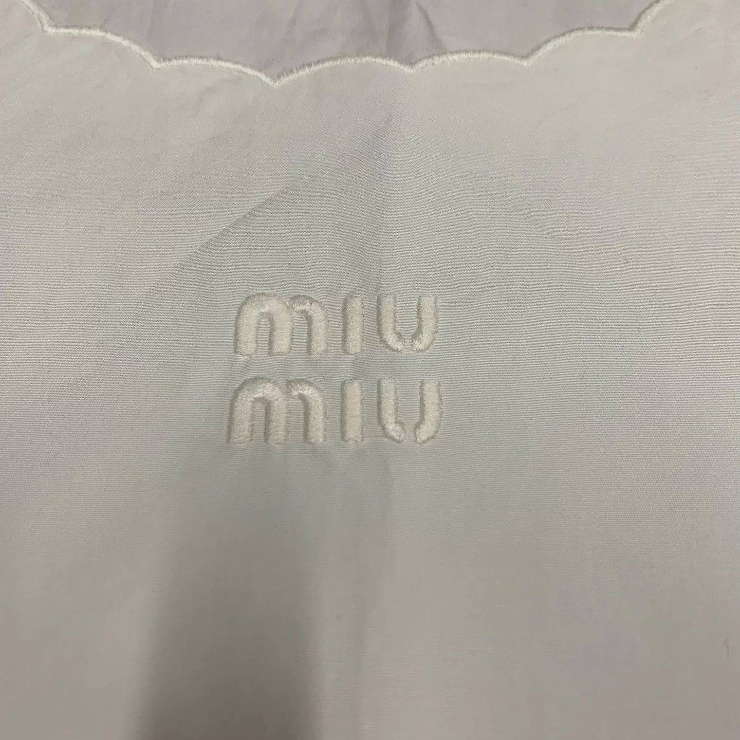 Miu Miu MIU MIU White Embroidered Logo Cami Top Size S / US 4 / IT 40 - 6 Thumbnail
