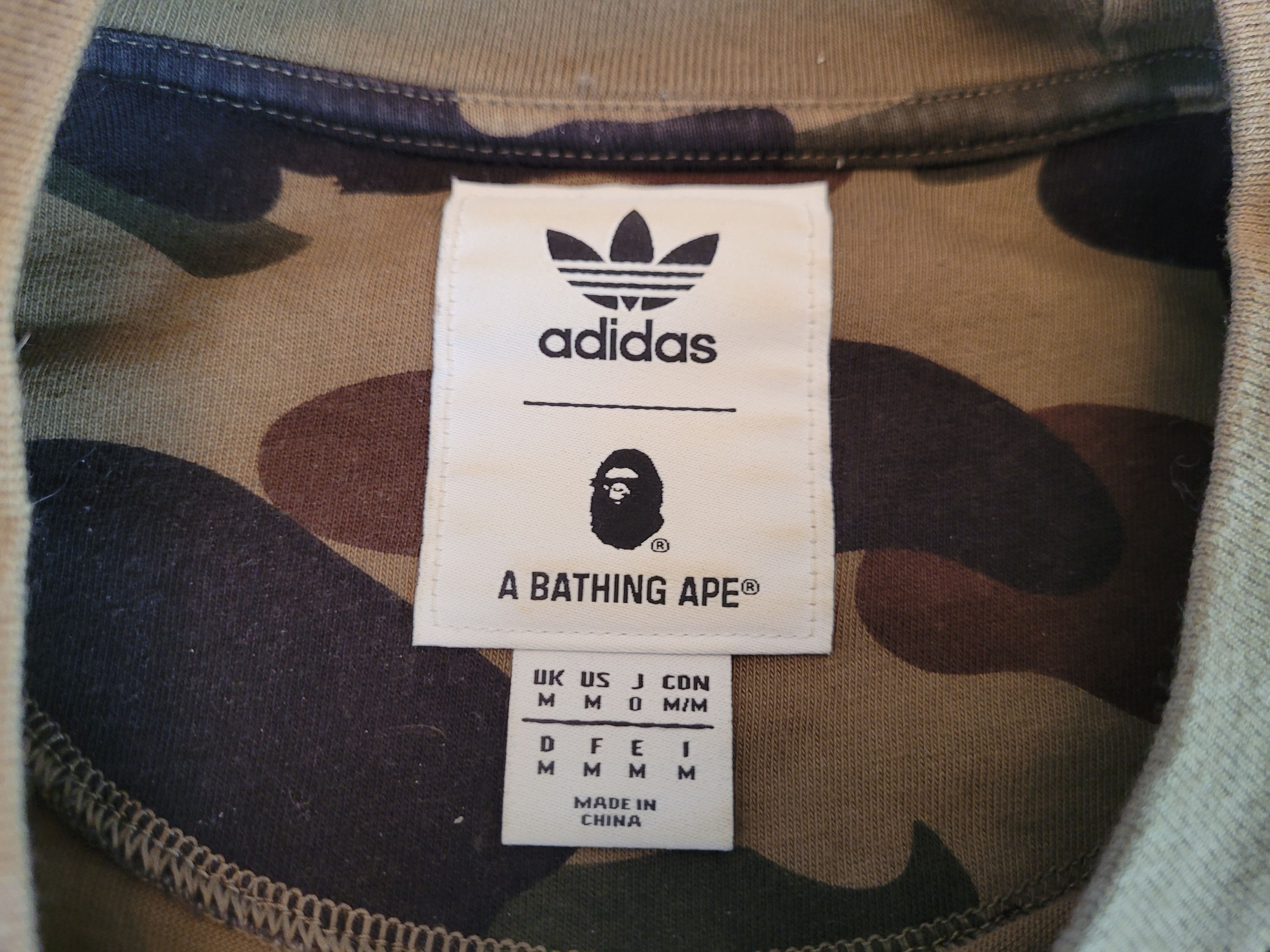 Adidas × Bape BAPE x adidas adicolor Tee Olive Cargo Size US M / EU 48-50 / 2 - 4 Thumbnail