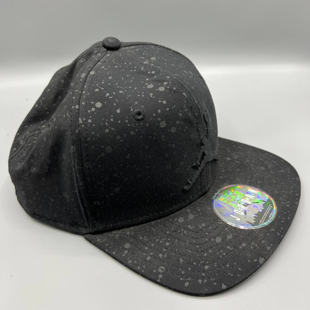 Jordan Brand Air Jordan Hat Men Black Speckle Print Jumpman Snap Back Cap Size ONE SIZE - 3 Thumbnail