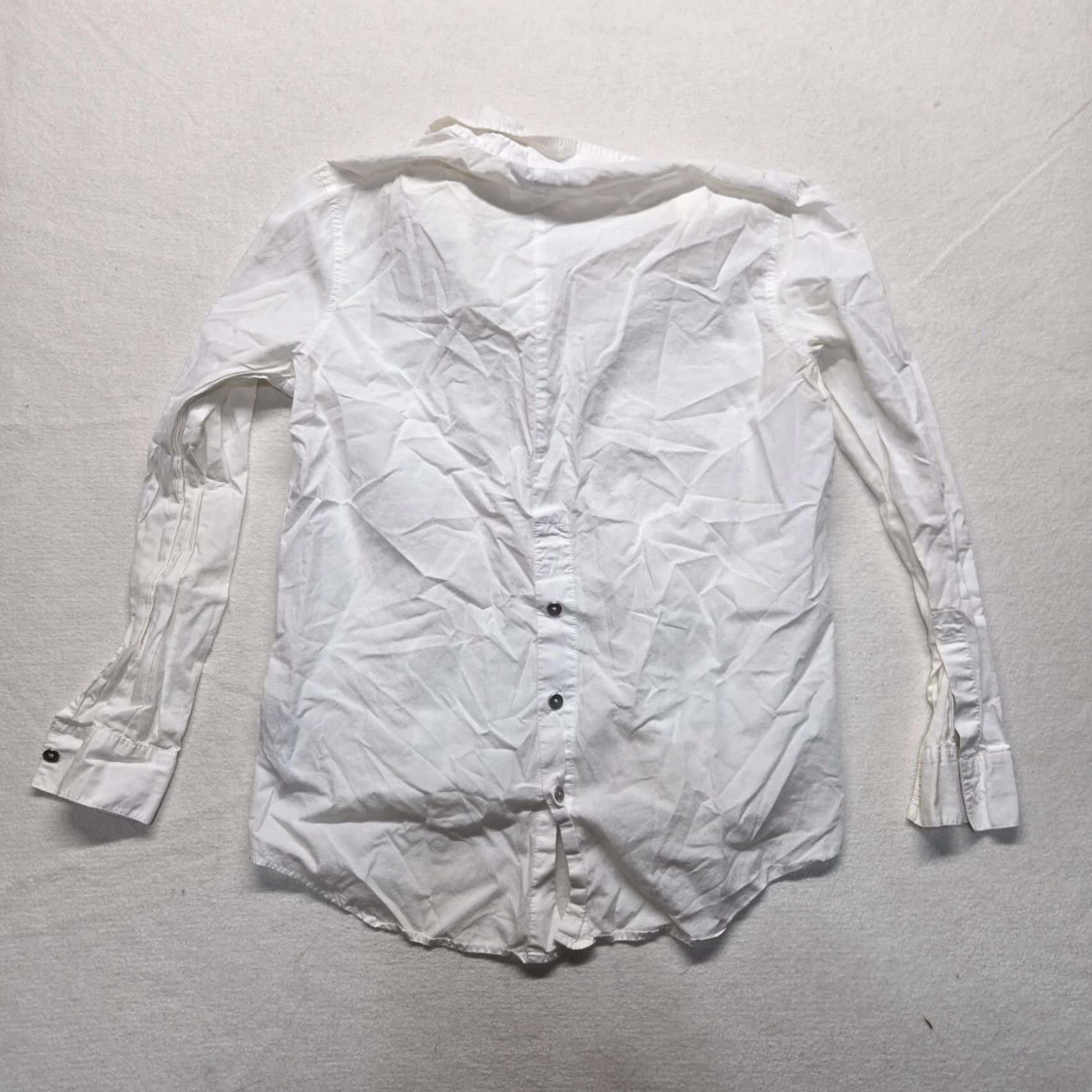 Vintage Calvin Klein Jeans Solid White Long Sleeve Button-Up Casual Shirt Womens XS Size XS / US 0-2 / IT 36-38 - 7 Thumbnail