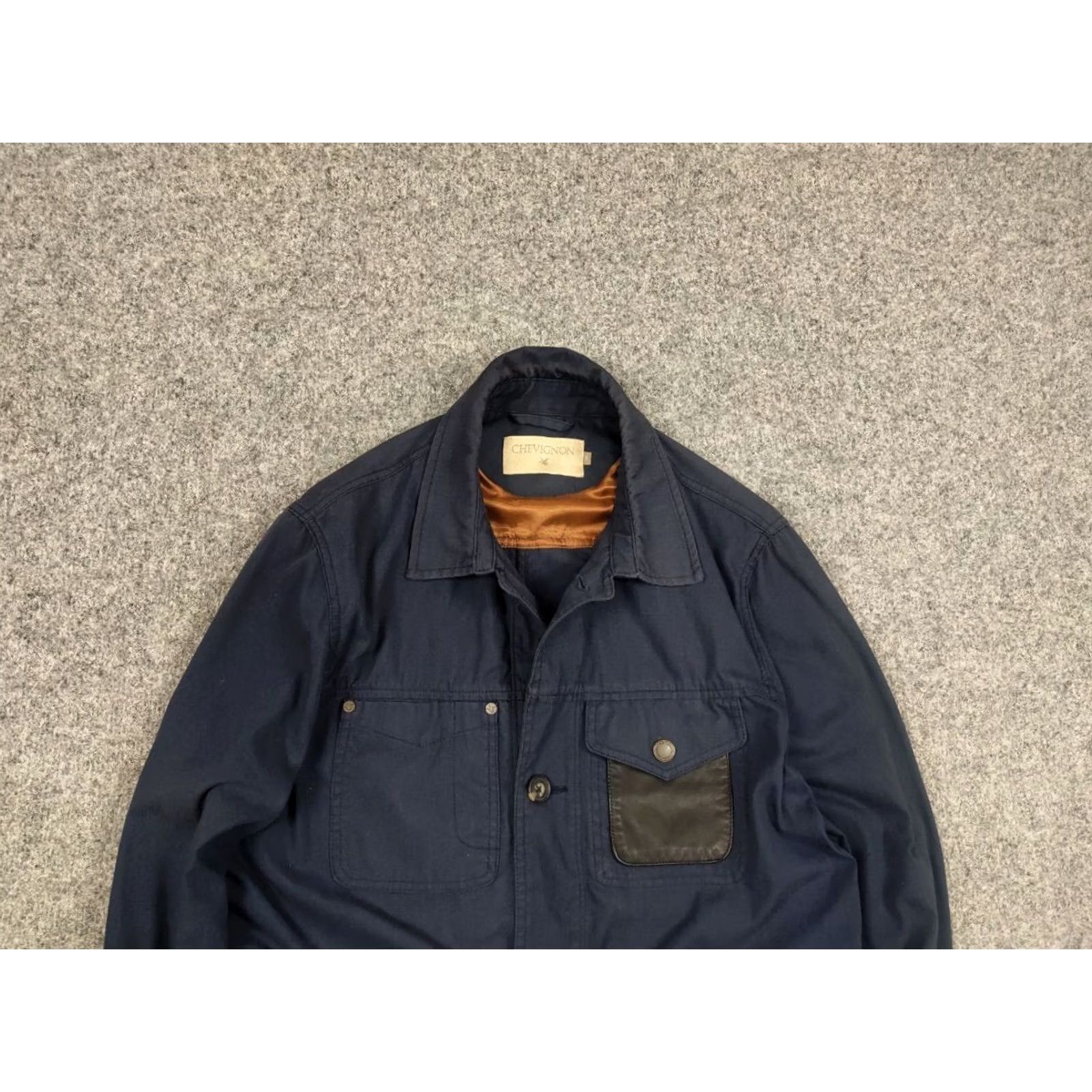 Vintage VINTAGE Chevignon Light Pocket blue B Worker Jacket Shirt Mens S Blue 90s Pockets Logo Size US S / EU 44-46 / 1 - 4 Thumbnail