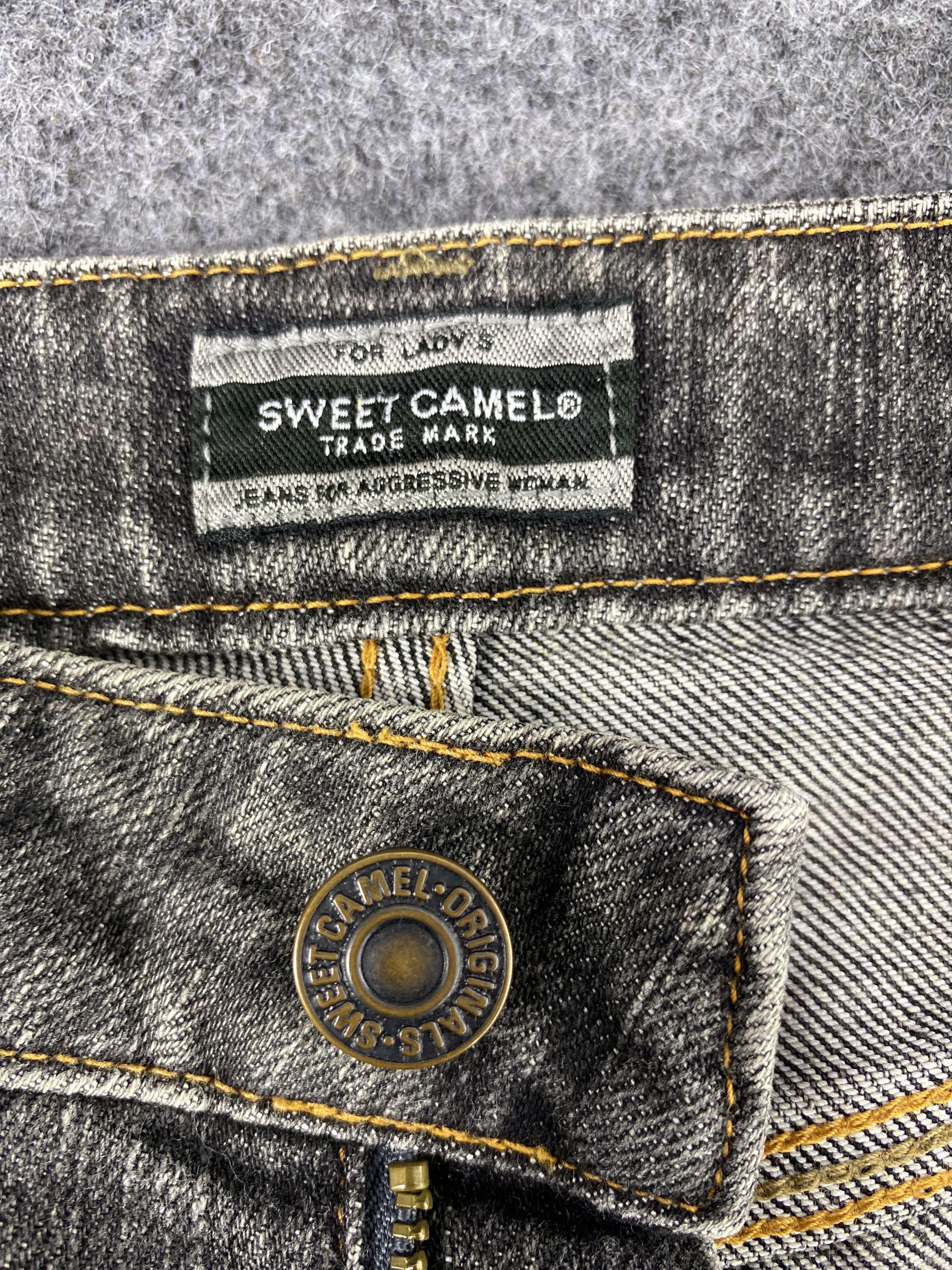 Japanese Brand Sweet Camel Black Wash Bootcut Jeans - J1071 Size 29" - 8 Thumbnail