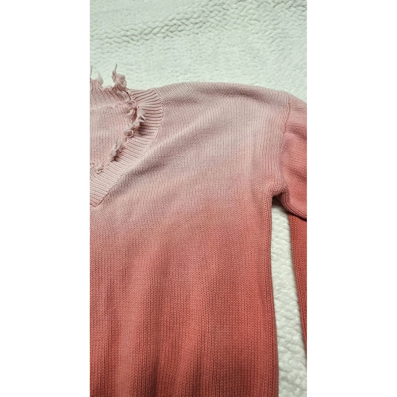 Vintage Pinky Lily Obre Sweater Pink M Women Pullover Street Style Gradient Fade Edgy Size M / US 6-8 / IT 42-44 - 4 Thumbnail