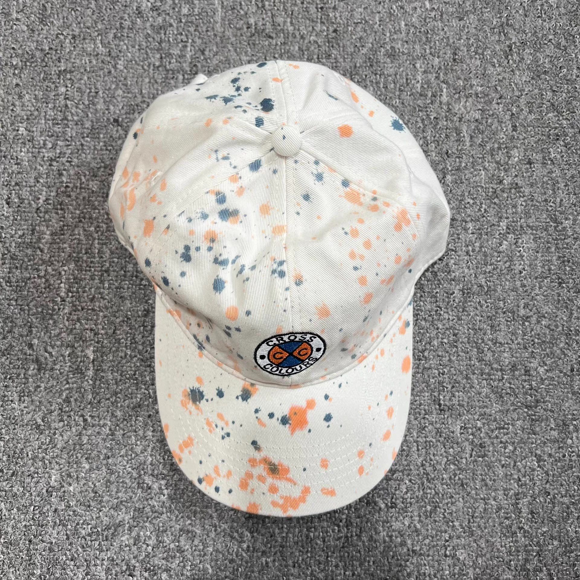 Cross Colours CrossEmbroideredSplashInkCurved Brim Baseball Cap Visor Q7 Size ONE SIZE - 7 Thumbnail