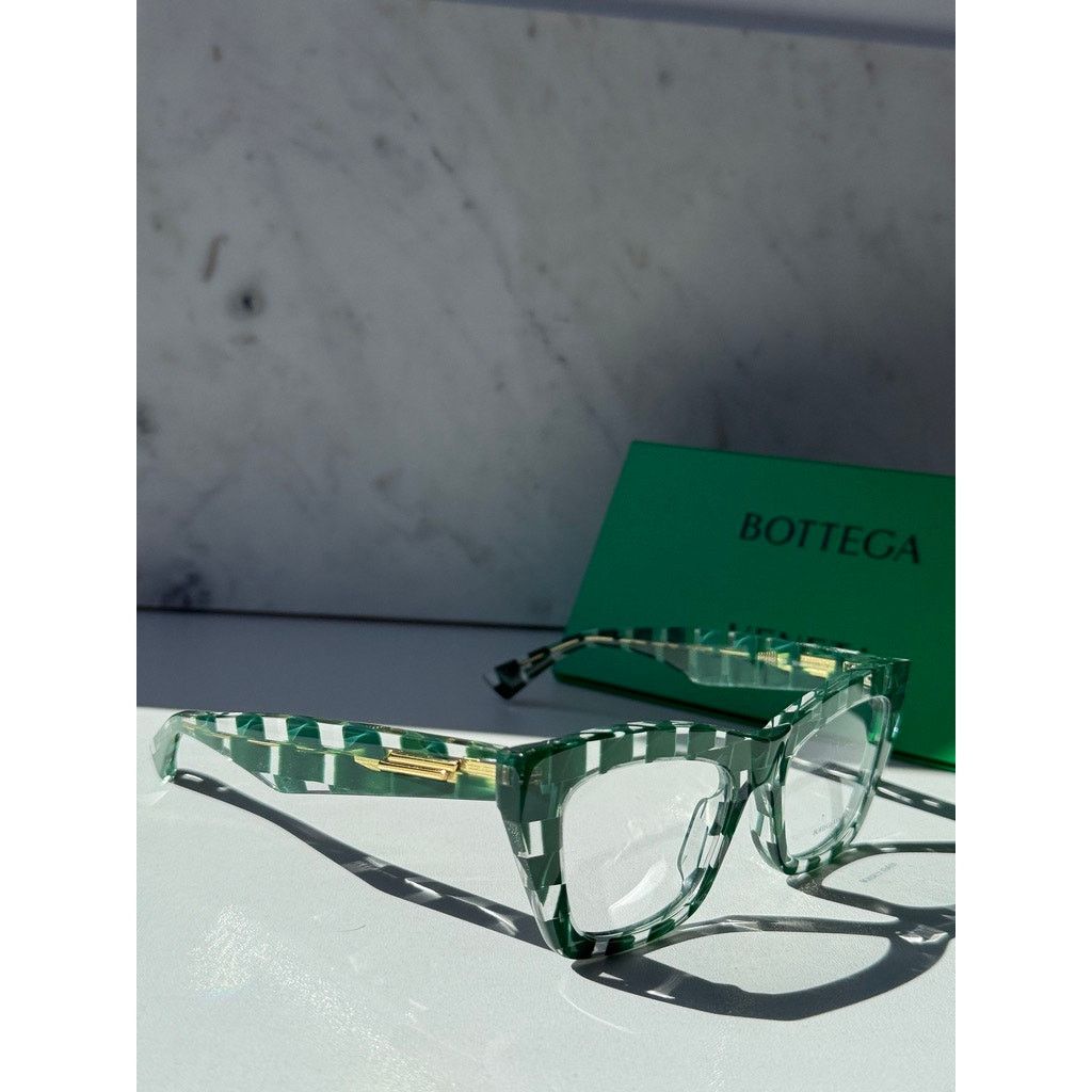 Bottega Veneta NEW Bottega Veneta BV1215S Braided Green Cat Eye Frames Size ONE SIZE - 5 Thumbnail