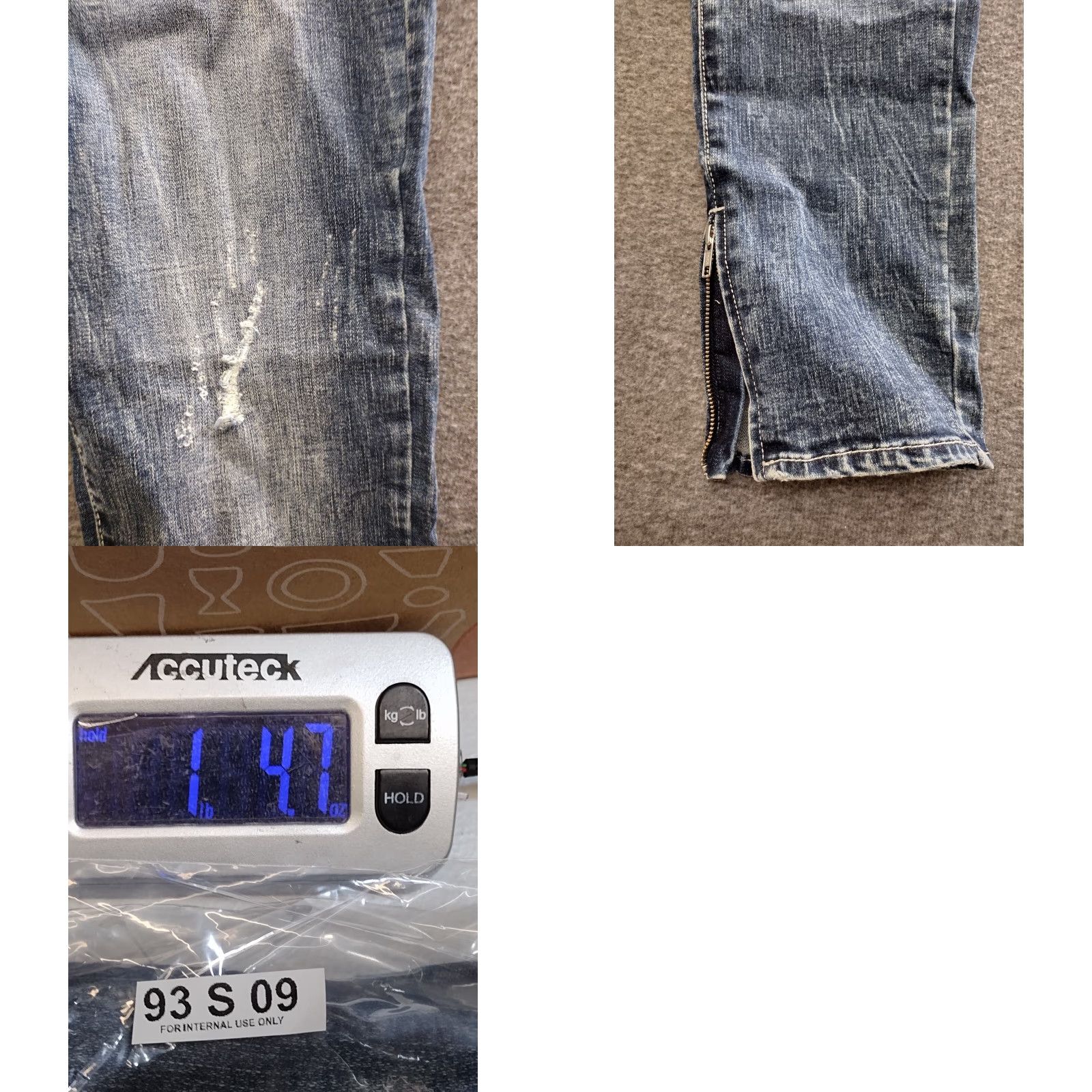 Vintage Arizona Jeans Skinny Jeans Dark Crackle Wash 32 Arizona Ultra Flex 360 Women's Ankle Zipper 5-Pocket Denim Folded with Zipper Whiskered Buttons Size 24" / US 00 / IT 34 - 8 Thumbnail